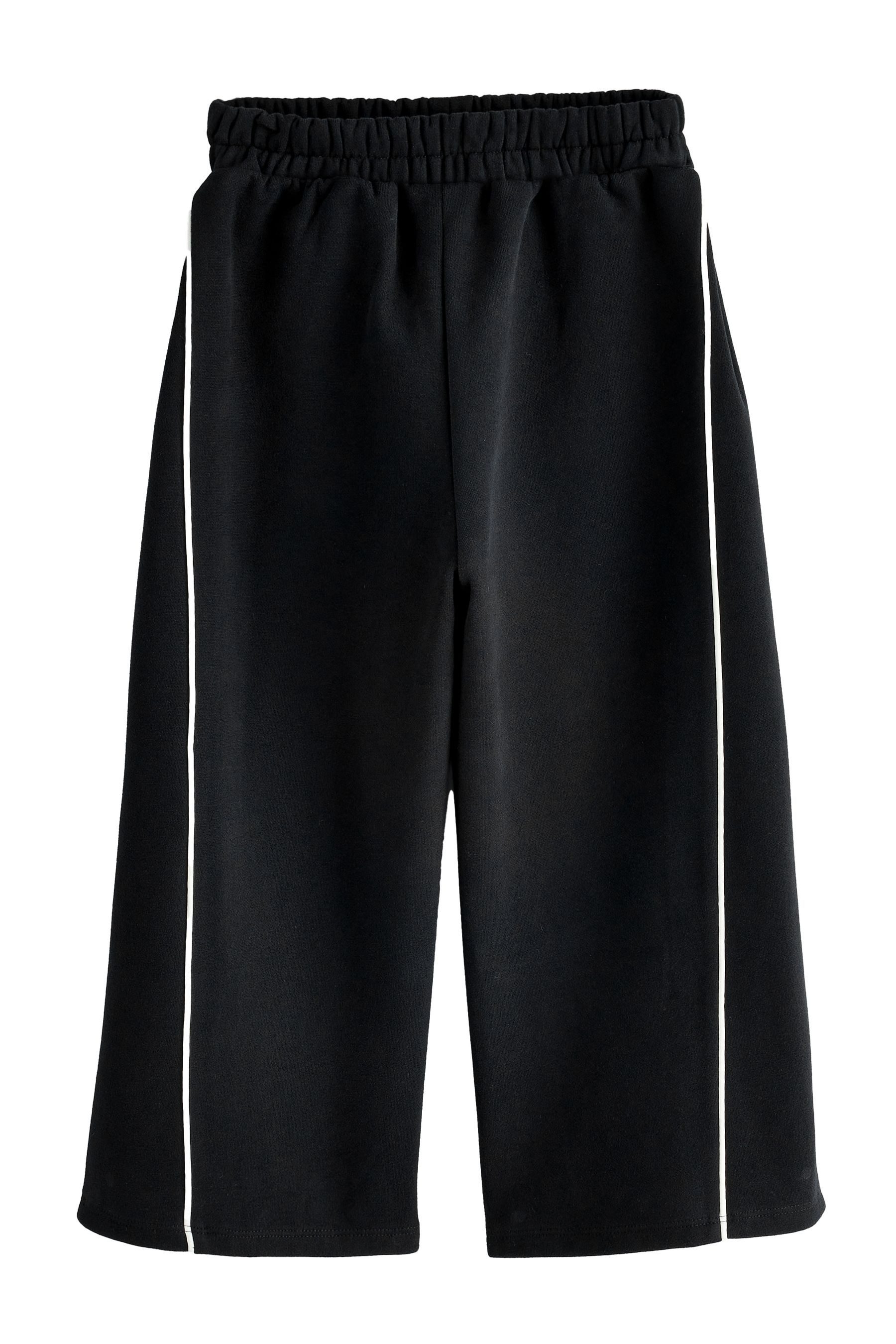 Next Palazzohose Jogginghose mit weitem Bein und Seitenfalte (1-tlg)
