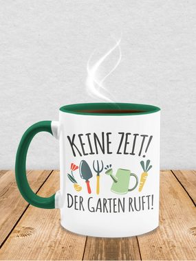 Shirtracer Tasse Keine Zeit! Der Garten ruft, Keramik, Kaffeetasse Hobby Geschenk