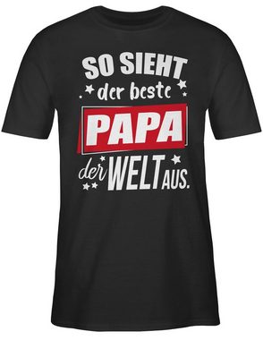Shirtracer T-Shirt So sieht der beste Papa der Welt aus. Sterne Vatertag Geschenk für Papa