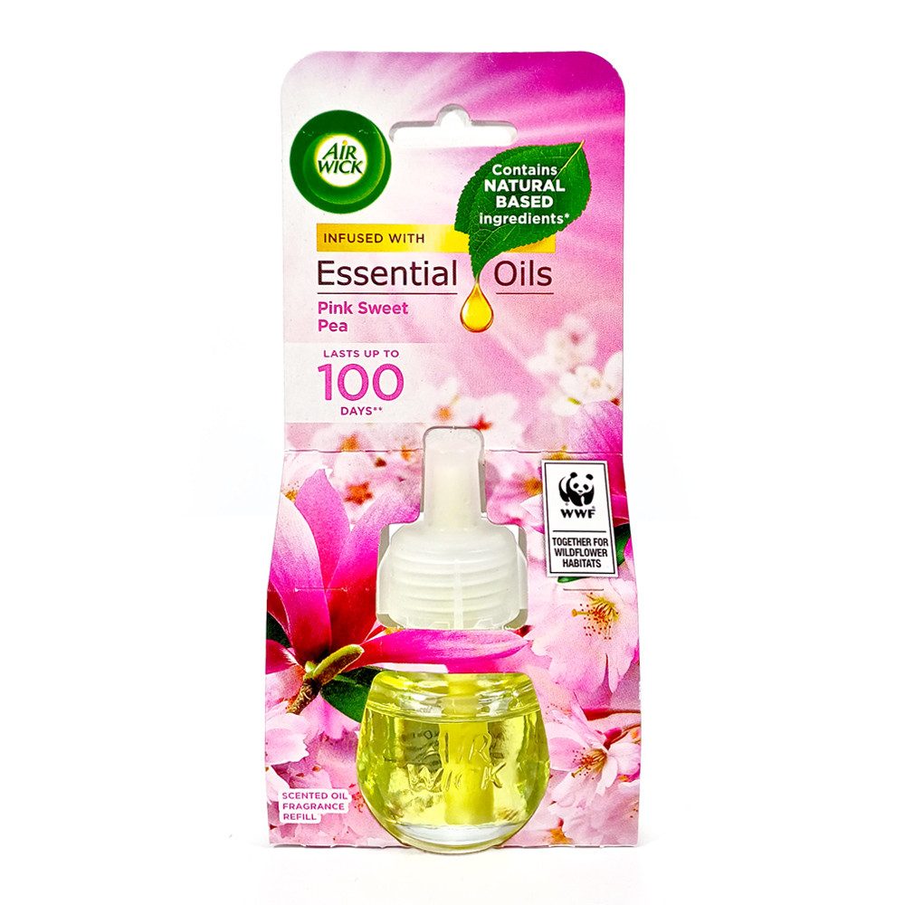 Air Wick Duftöl Duftölflakon Pink Sweet Pea Nachfüller (19 ml) (Nachfüllpack), enthält natürliche ätherische Öle