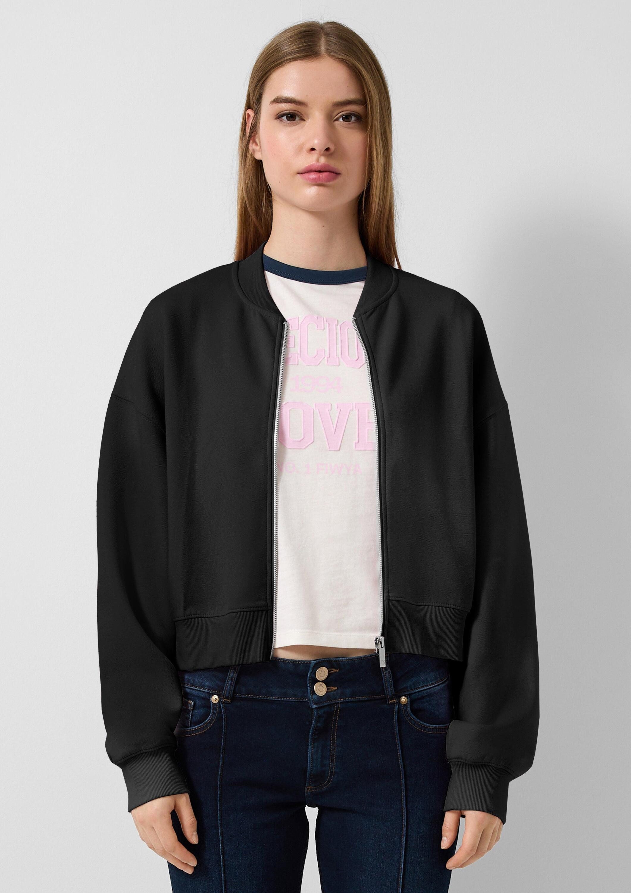 QS Sweatjacke Sweatshirt Sweat-Blouson