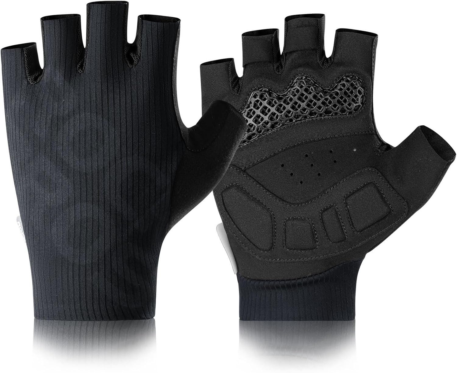 ROCKBROS Fahrradhandschuhe Halbfinger-Fahrradhandschuhe Sommer Damen/Herren atmungsaktiv für MTB