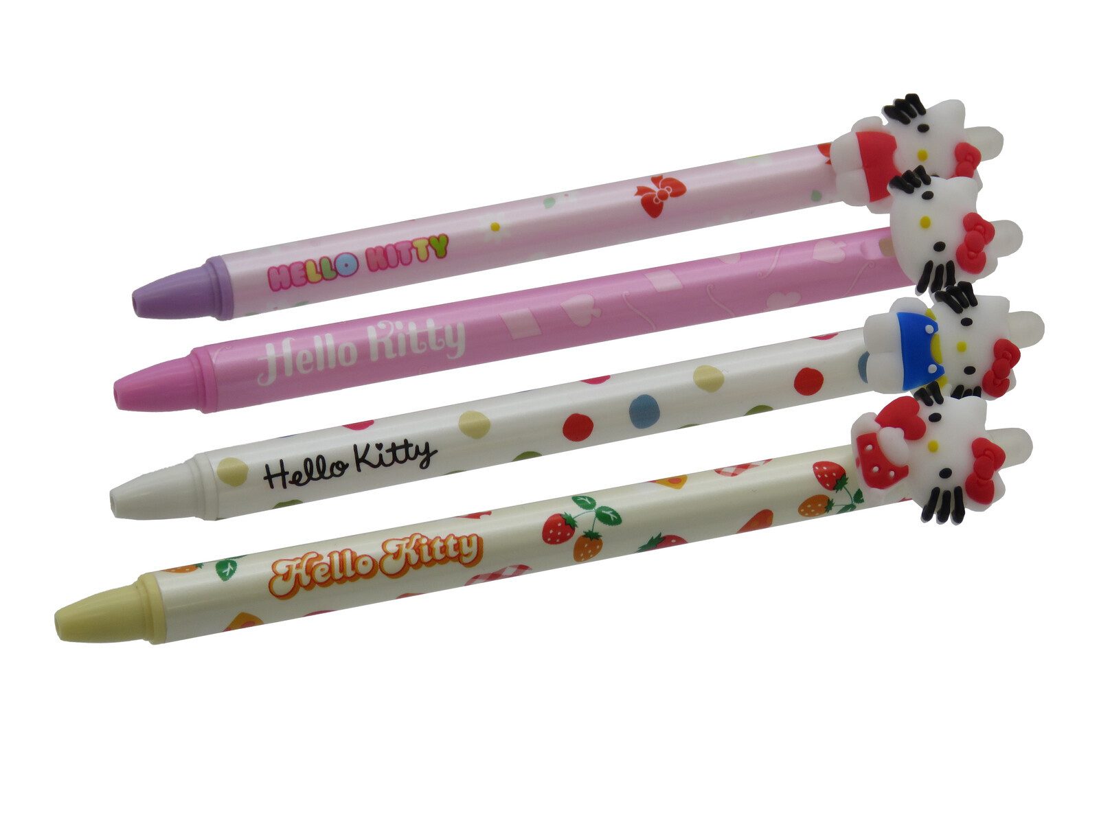Hello Kitty Kugelschreiber - 4 Stück Gelstift mit Radierfunktion Schreibstift mit 3D Figur, (4-tlg)