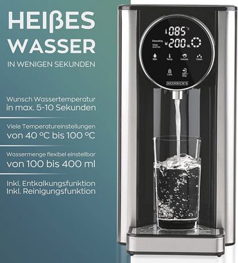 Heinrich´s Heißwasserspender HWS 8731 Wasserkocher, 2.7 l, 2600,00 W, 7 verschiedene Temperatureinstellungen, Wassertank abnehmbar