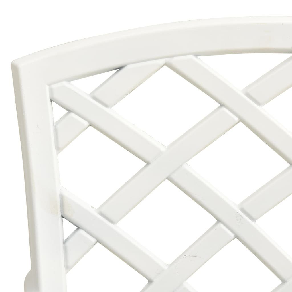 | Gartenstuhl Gartenstühle Stk. St) Weiß Weiß Weiß Aluminiumguss (2 2 vidaXL