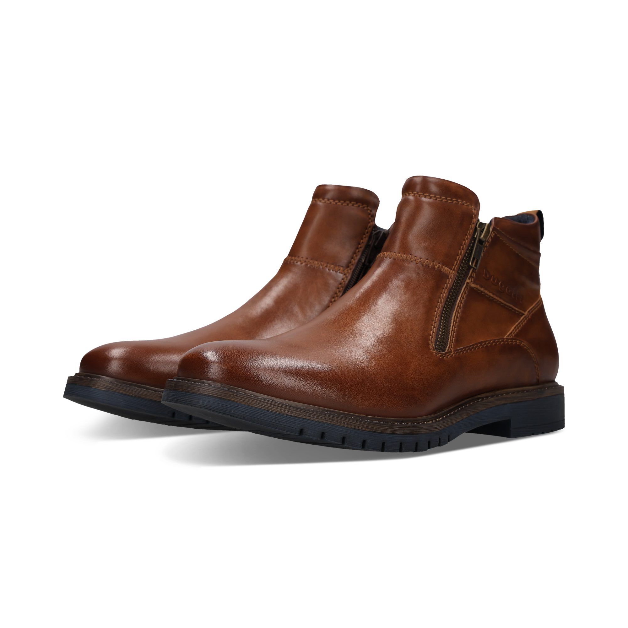 bugatti Stiefelette Klassik-Boots mit zwei Reißverschlüssen