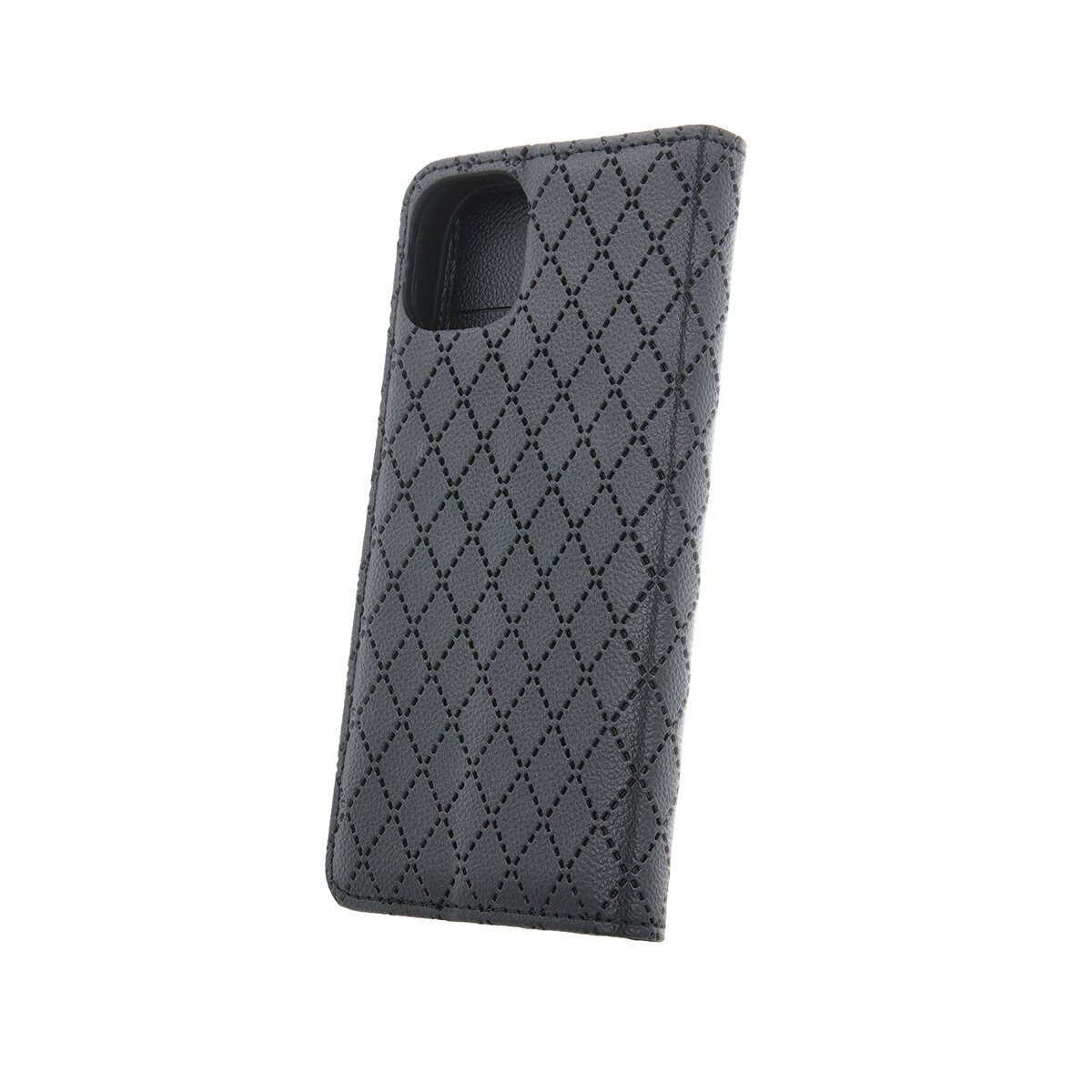 COFI 1453 Handyhülle Smart Caro kompatibel mit Apple iPhone 17 Pro Max Schwarz Wallet 6,9, Karomuster mit Kartenfach und Standfunktion
