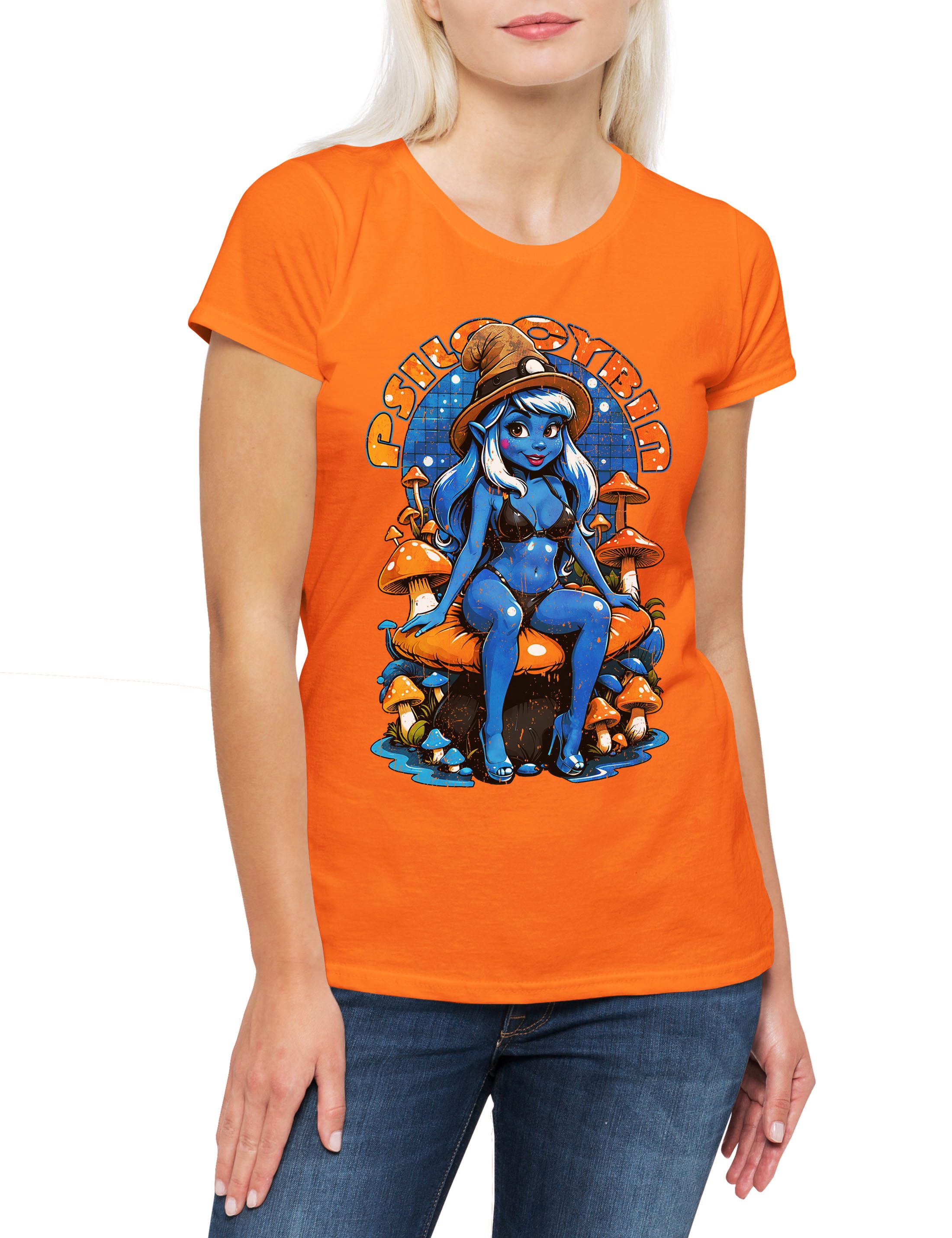 Urban Backwoods Print-Shirt Shroom Fairy Damen T-Shirt Pilz Mushroom Pilzsa günstig online kaufen