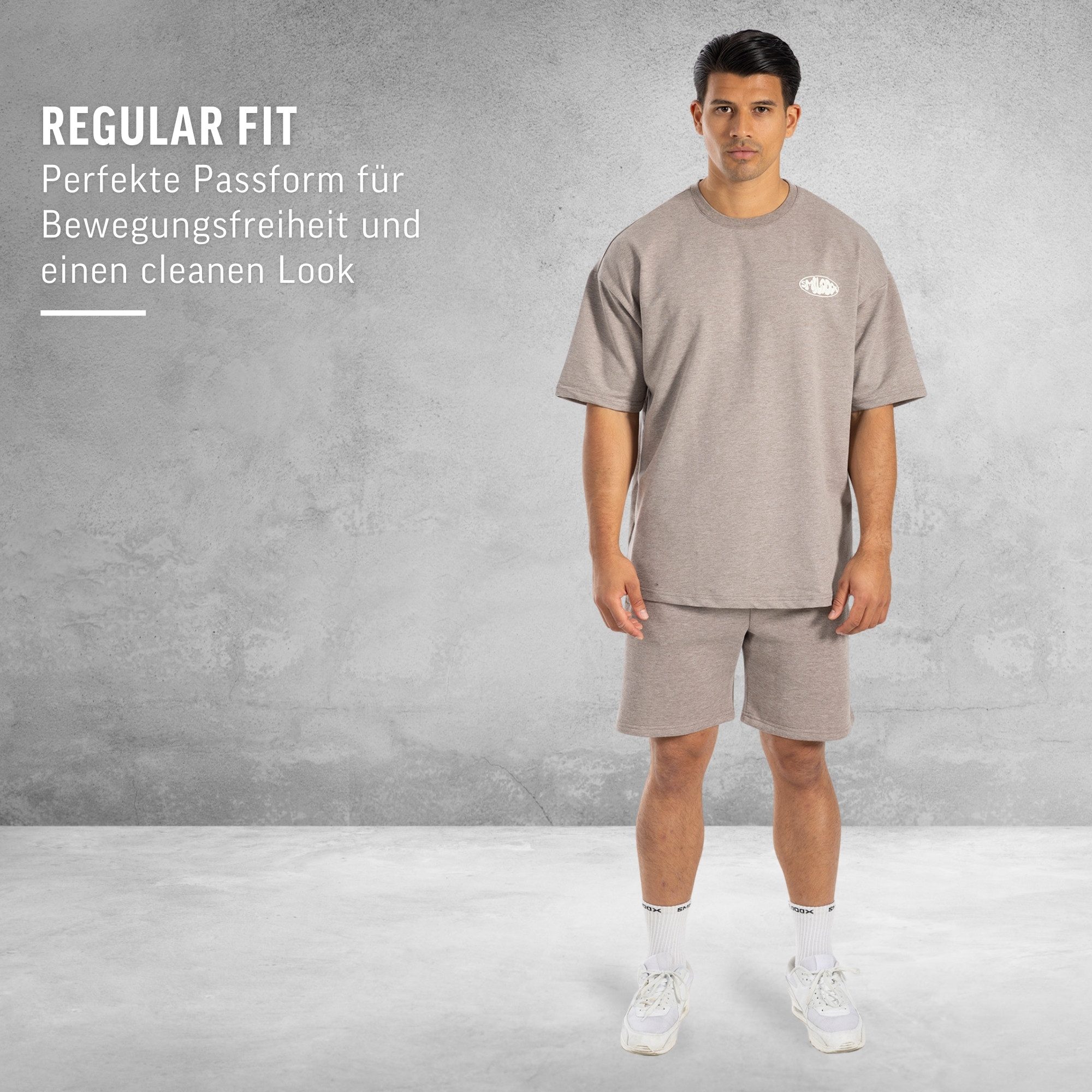 Smilodox Shorts Rion, Regular Fit Sportshorts, Reißverschlusstaschen, elastischer Bund Workout Trainingshose, Kordelzug, Gym Freizeit Streetstyle