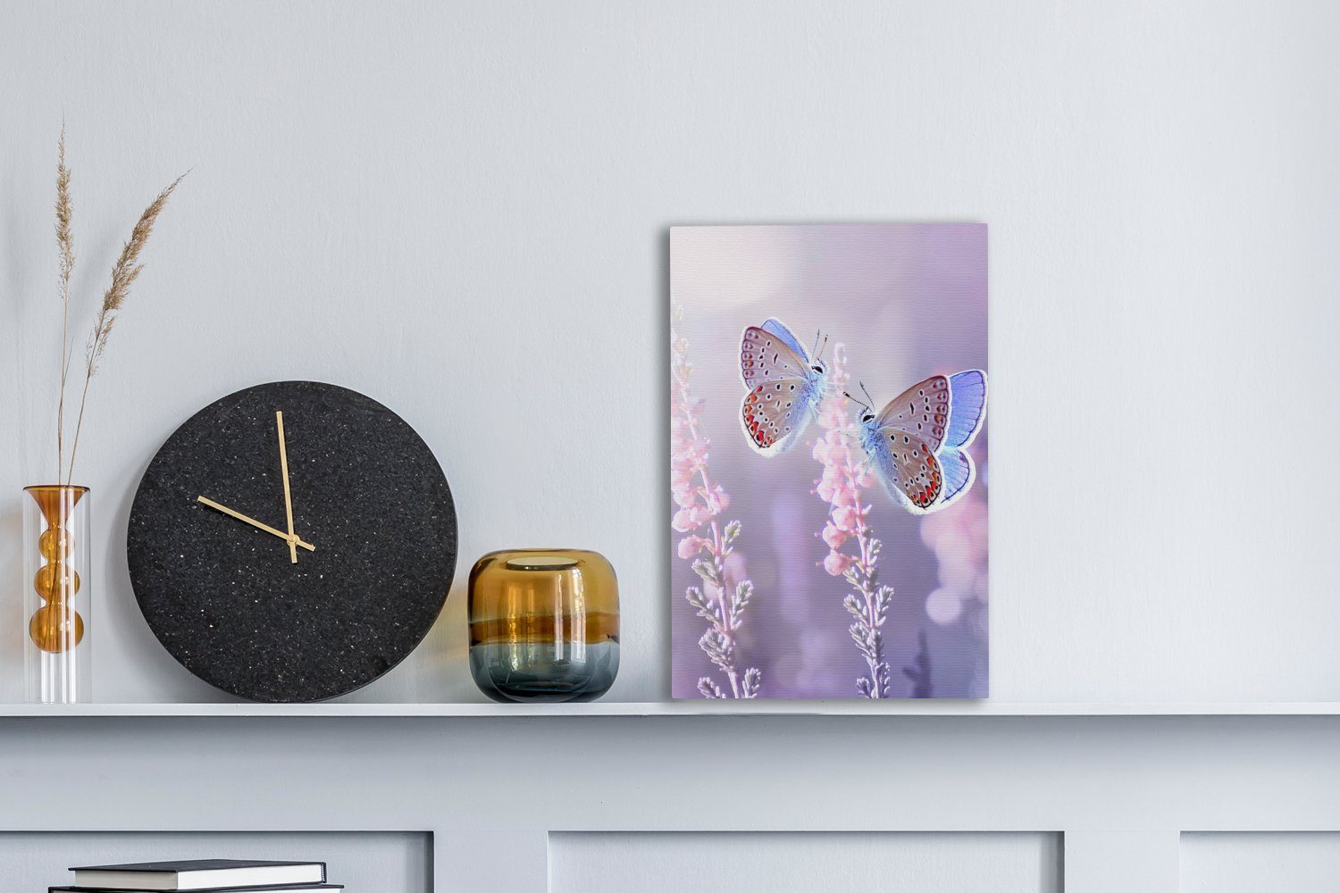 OneMillionCanvasses® Leinwandbild Schmetterling - Lavendel - günstig online kaufen