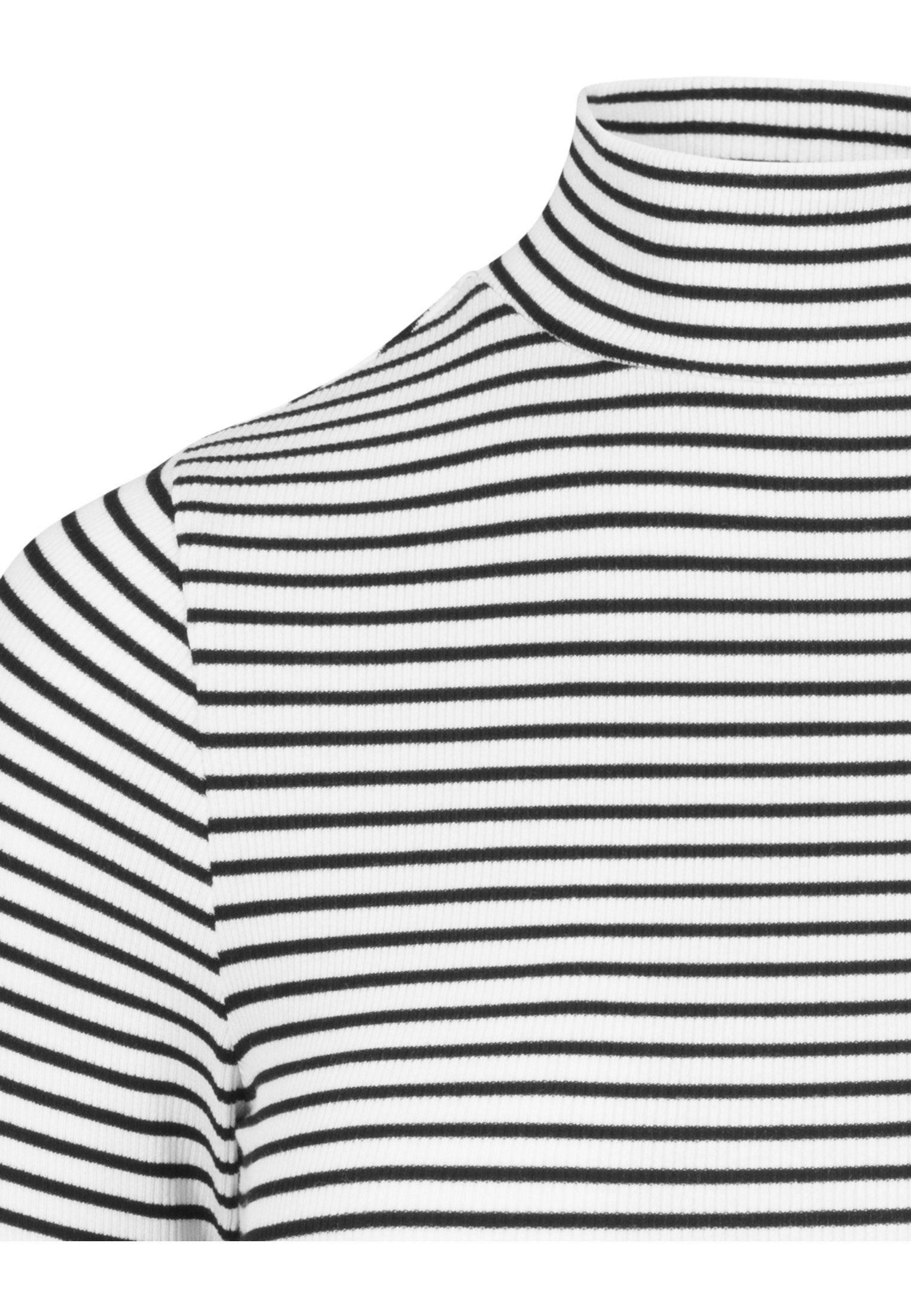 URBAN CLASSICS Jerseykleid Ladies Striped Turtleneck (1-tlg) Dress Damen