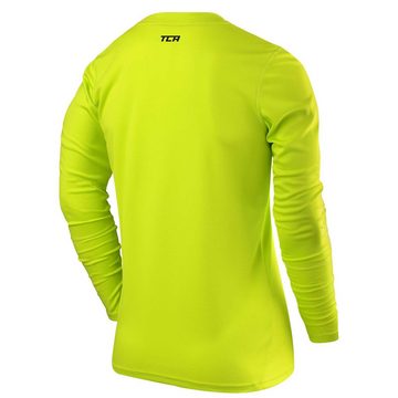 TCA Langarmshirt TCA Herren Langarm Laufshirt - Licht Grün (1-tlg)