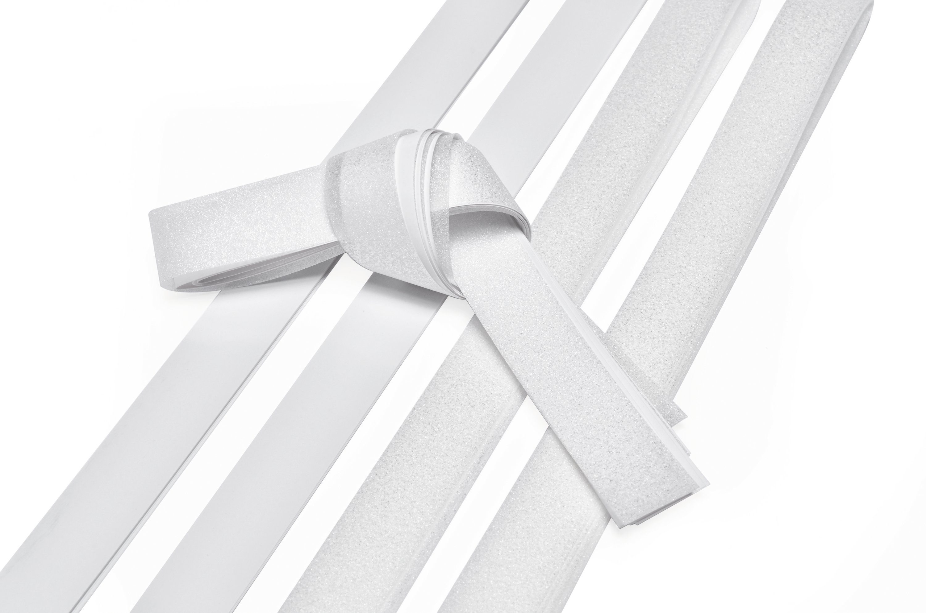 15 Papierstreifen Papiersterne Gebrüder Bertels Glitter, weiß, mm