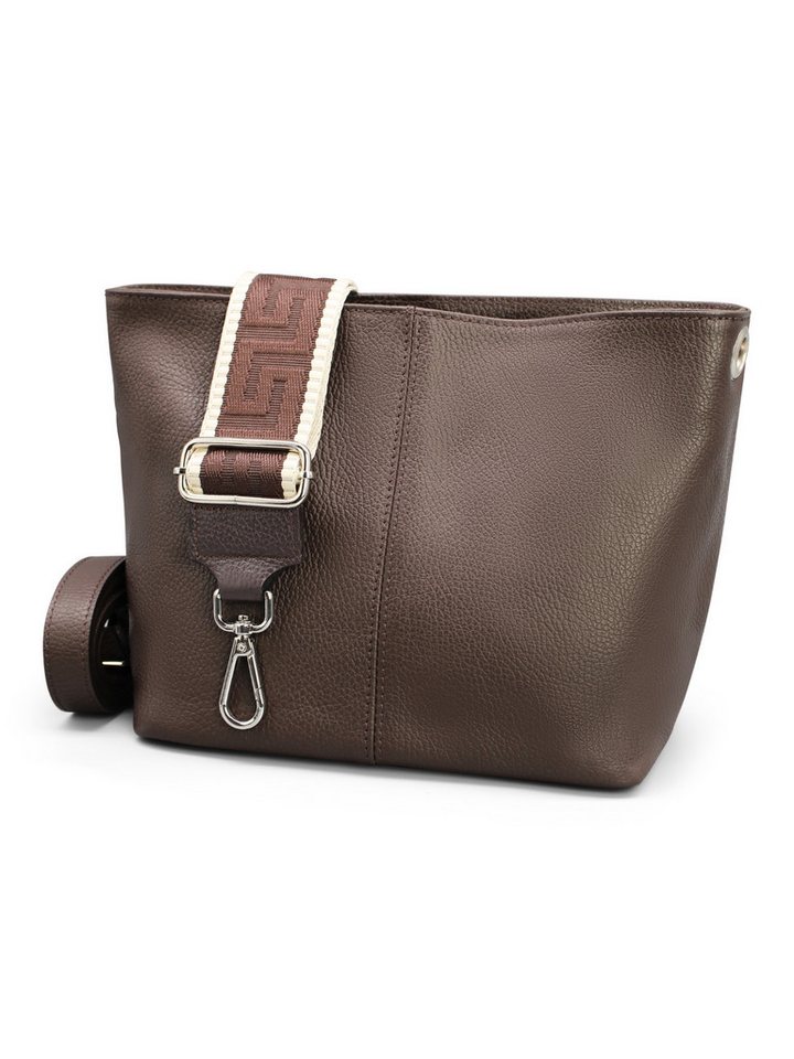 Adel Bags Schultertasche Vera Echt Leder Umhängetasche mit Innenfächern – 10 Farben, echtes Leder