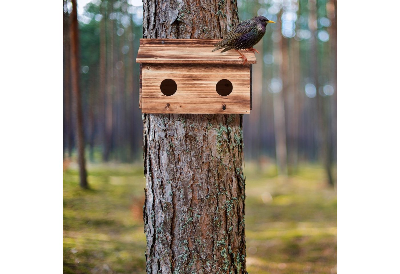 Thumbnail - relaxdays Vogelhaus Nistkasten für Stare