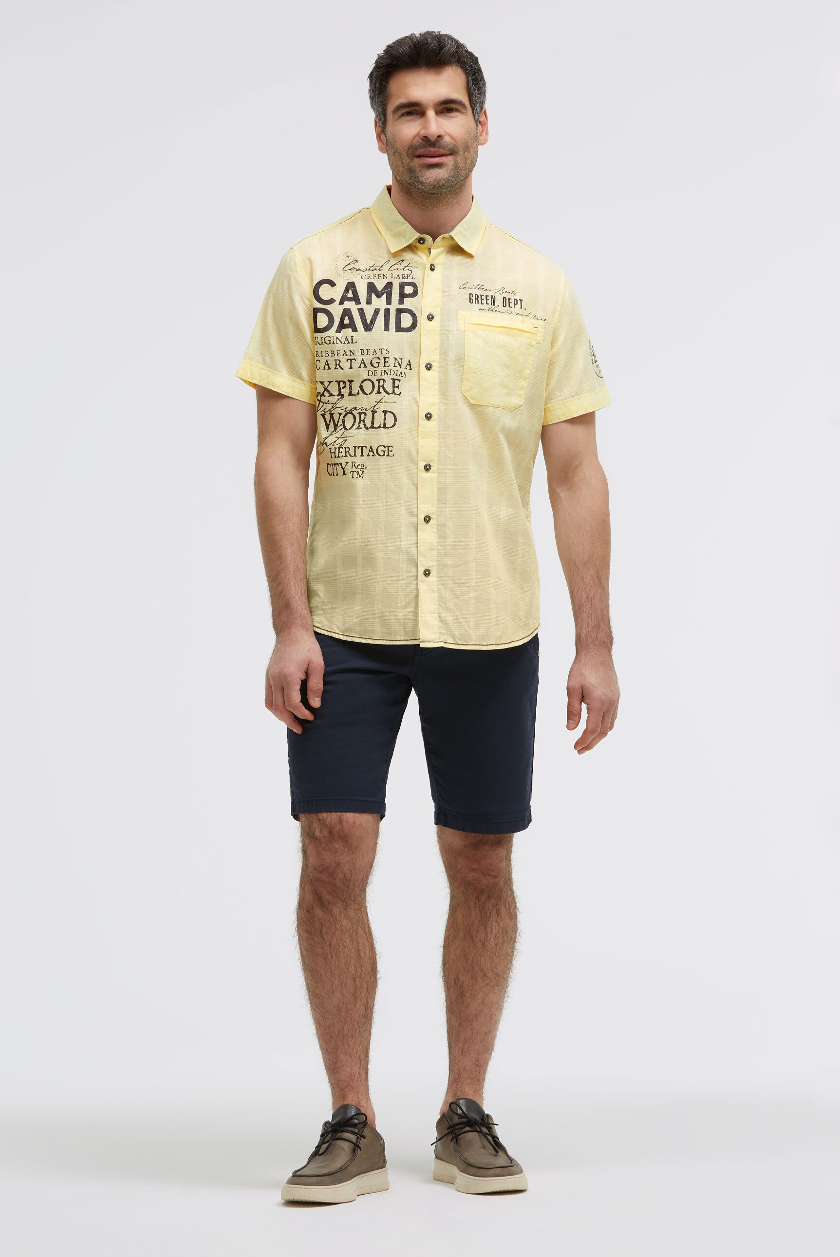 CAMP DAVID Kurzarmhemd mit Brusttasche