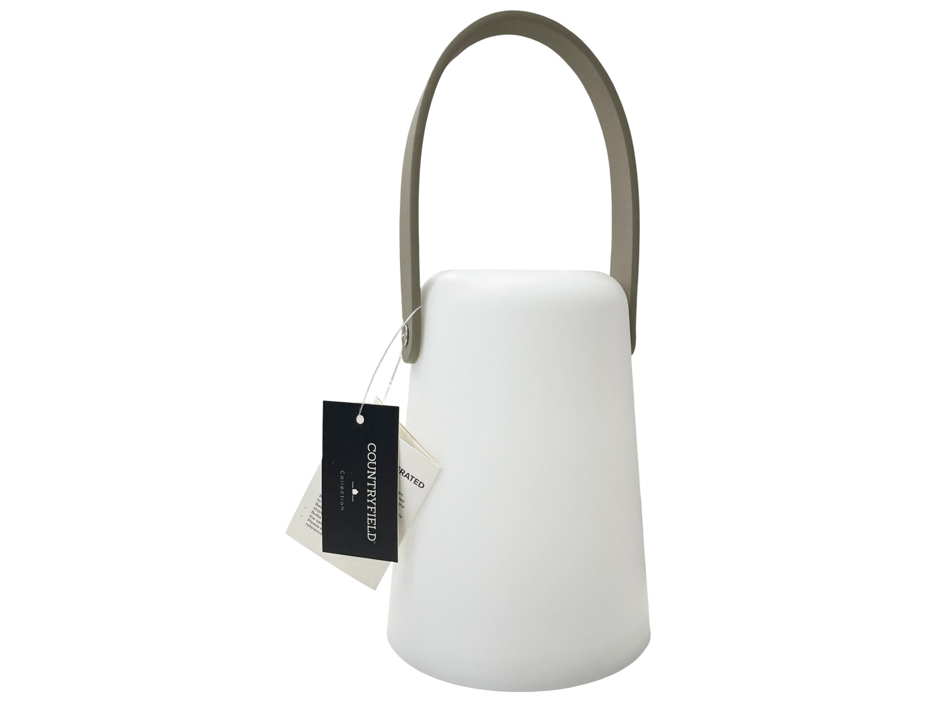 Countryfield LED Außen-Tischleuchte, 6/18h Timer, LED, warmweiß, weiß Laterne 4 LED warmweiß 6/18h Timer 10x14cm