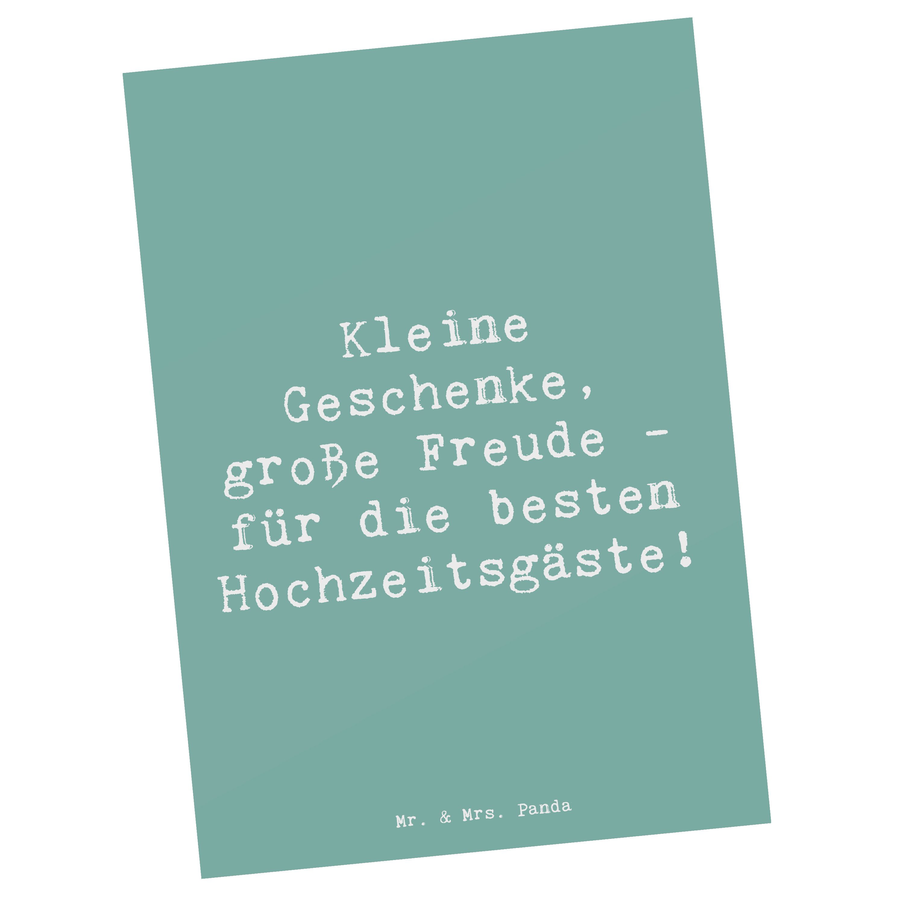 Postkarte Gastgeschenke Freude - Meeresbrise - besten Hochzeitsgäste, Lächeln