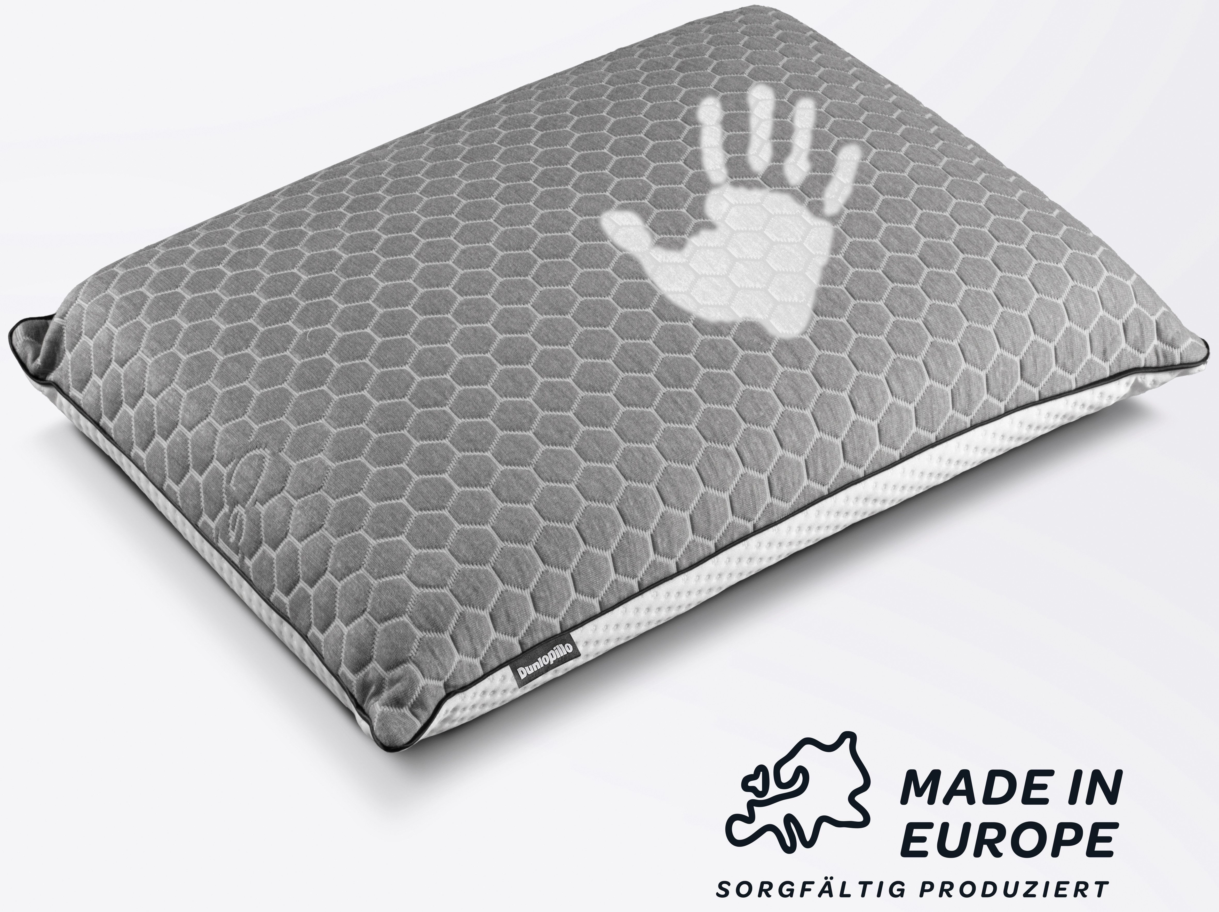 Dunlopillo Nackenstützkissen Climate Control, NEUHEIT, in 40cm x 60cm x 13cm, Made in EU, Füllung: Viskoschaum, Bezug: Polyester & Viskose, Rückenschläfer, Seitenschläfer, Temperaturregulierendes Visko-Nackenstützkissen