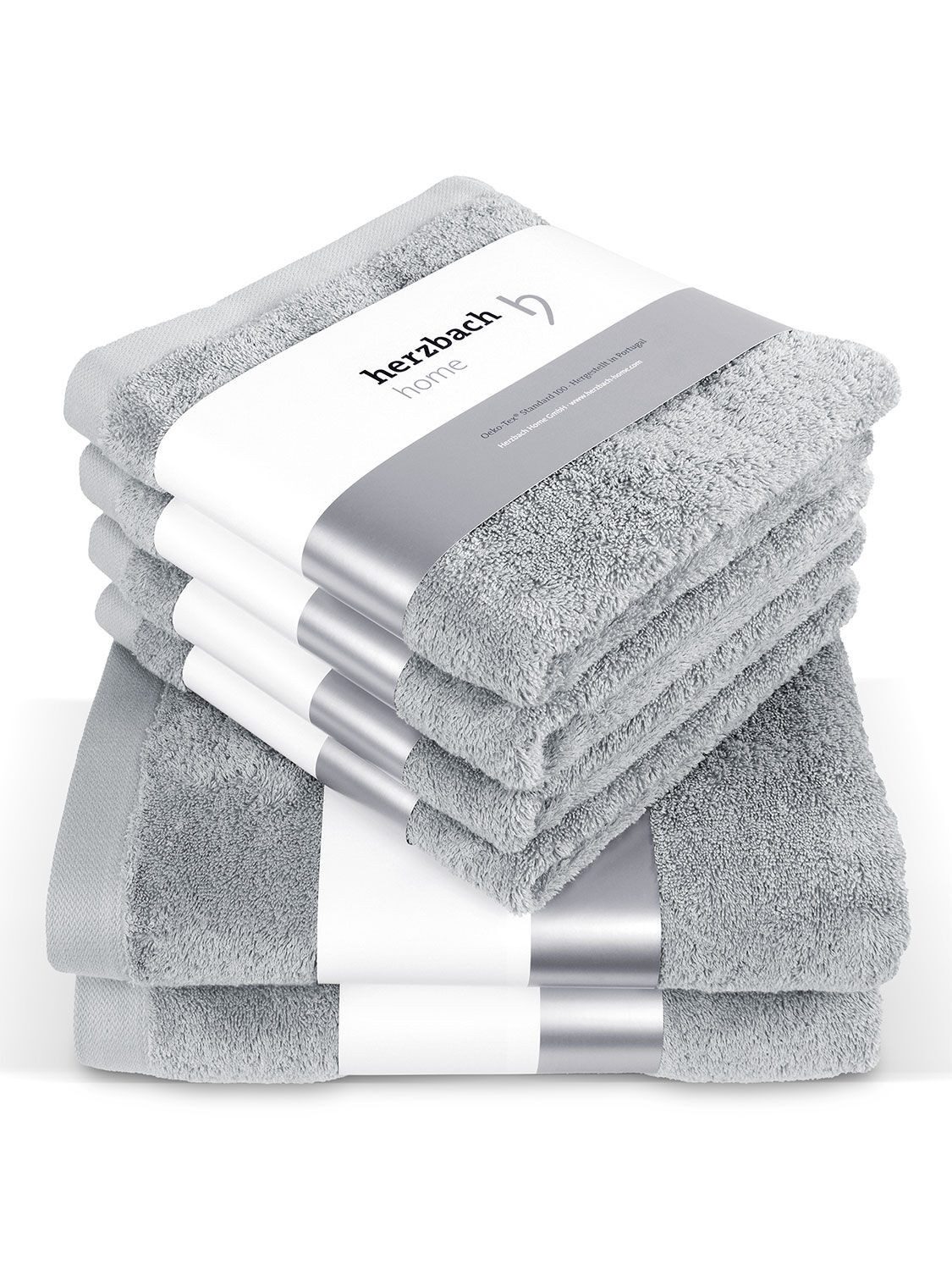 Herzbach Home Handtuch Set Pura, (6-St), günstig online kaufen