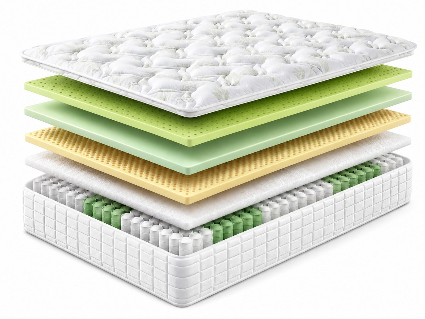 Taschenfederkernmatratze 7 Zonen Hypoallergen &Orthopädisch Matratze Premium,Ertex 32 cm hoch, Ertex, 32 cm hoch