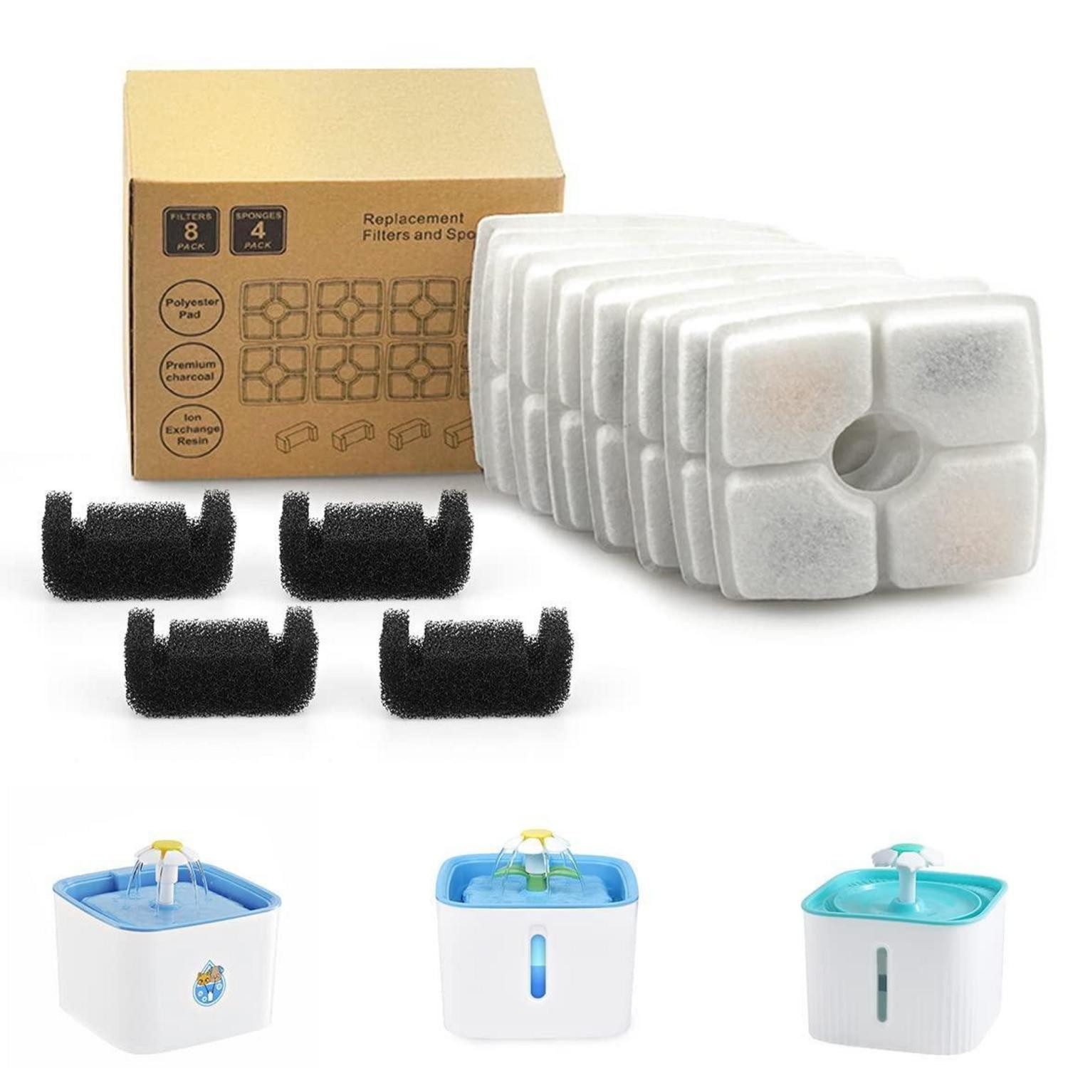 LuxusKollektion Filter-Set Katzenbrunnenfilter Set 8+4 Stck