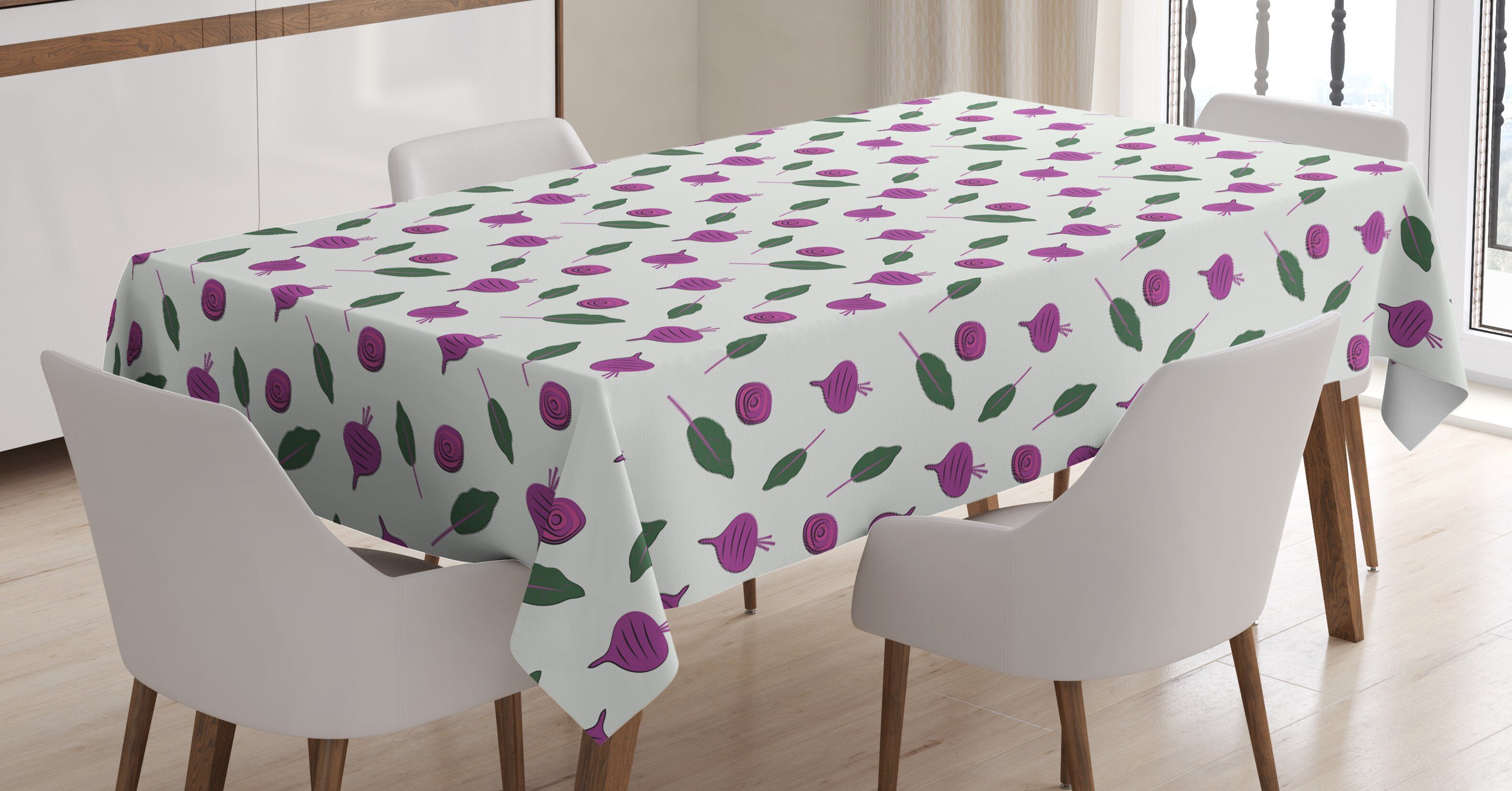 Abakuhaus Tischdecke Farbfest Waschbar Für den Außen Bereich geeignet Klare Farben, Gemüse Beetroots und Blätter | Tischdecken