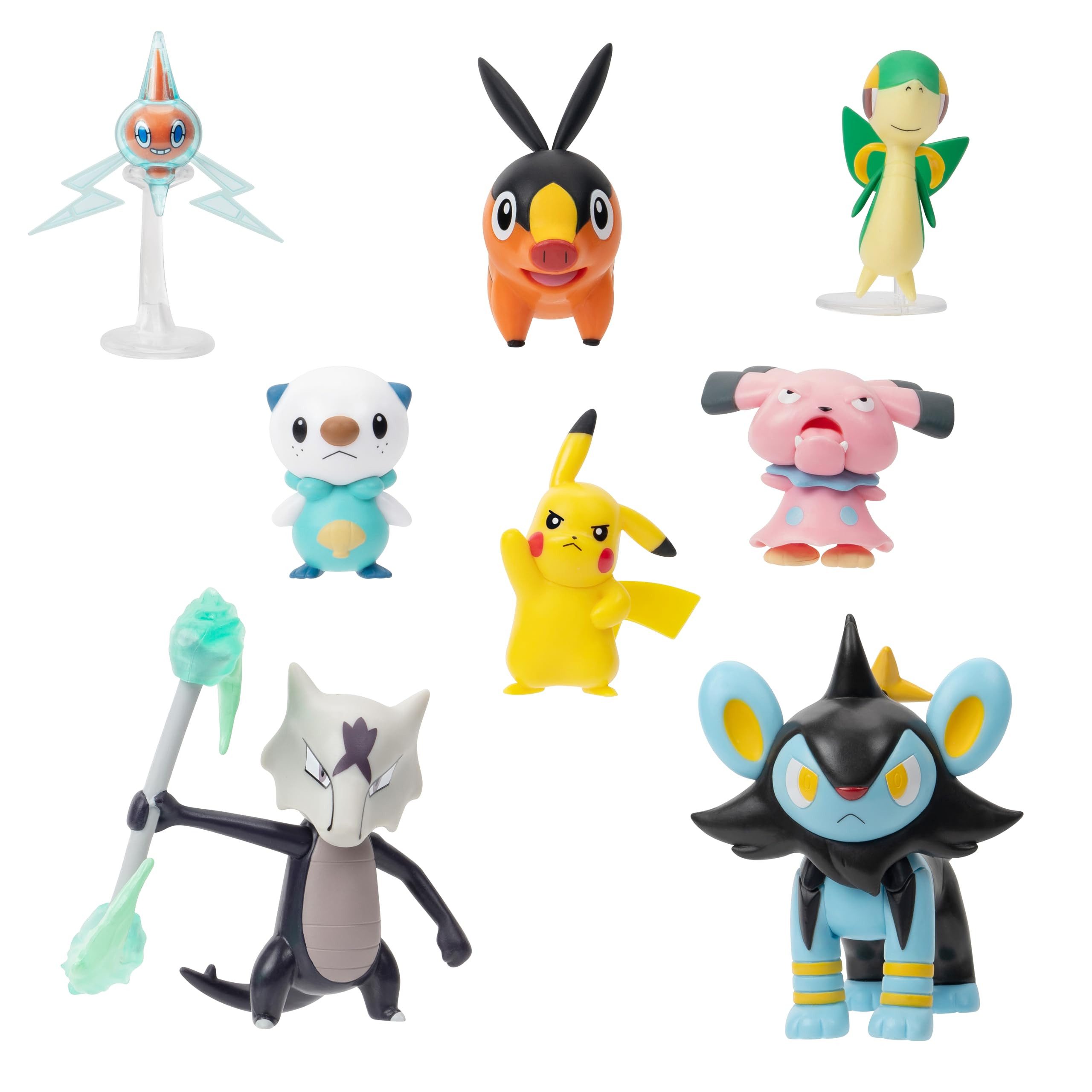 Jazwares Spielfigur Pokémon Battle Figure 8er-Set mit Pikachu, (8-tlg), Figuren-Set aus Pokémon