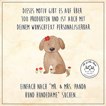 Mr. & Mrs. Panda Kulturbeutel Hund Dame - Weiß - Geschenk, flauschig, Kosmetikbeutel, Hundebesitzer (1-tlg), Wasserabweisend