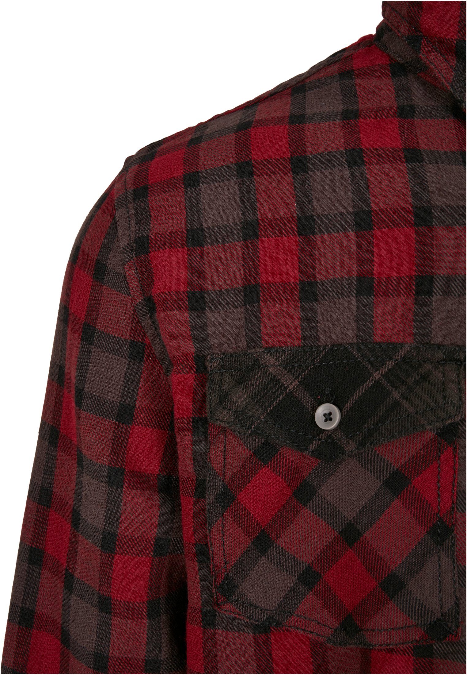 Langarmhemd Brandit red-brown (1-tlg) Shirt Duncan Herren Checked