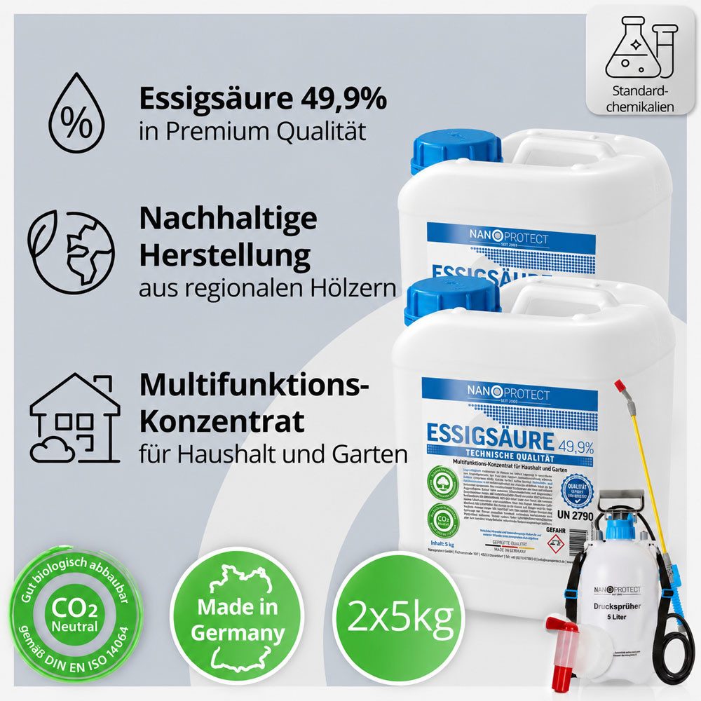 Nanoprotect Essigsäure 49,9% Reinigungskonzentrat