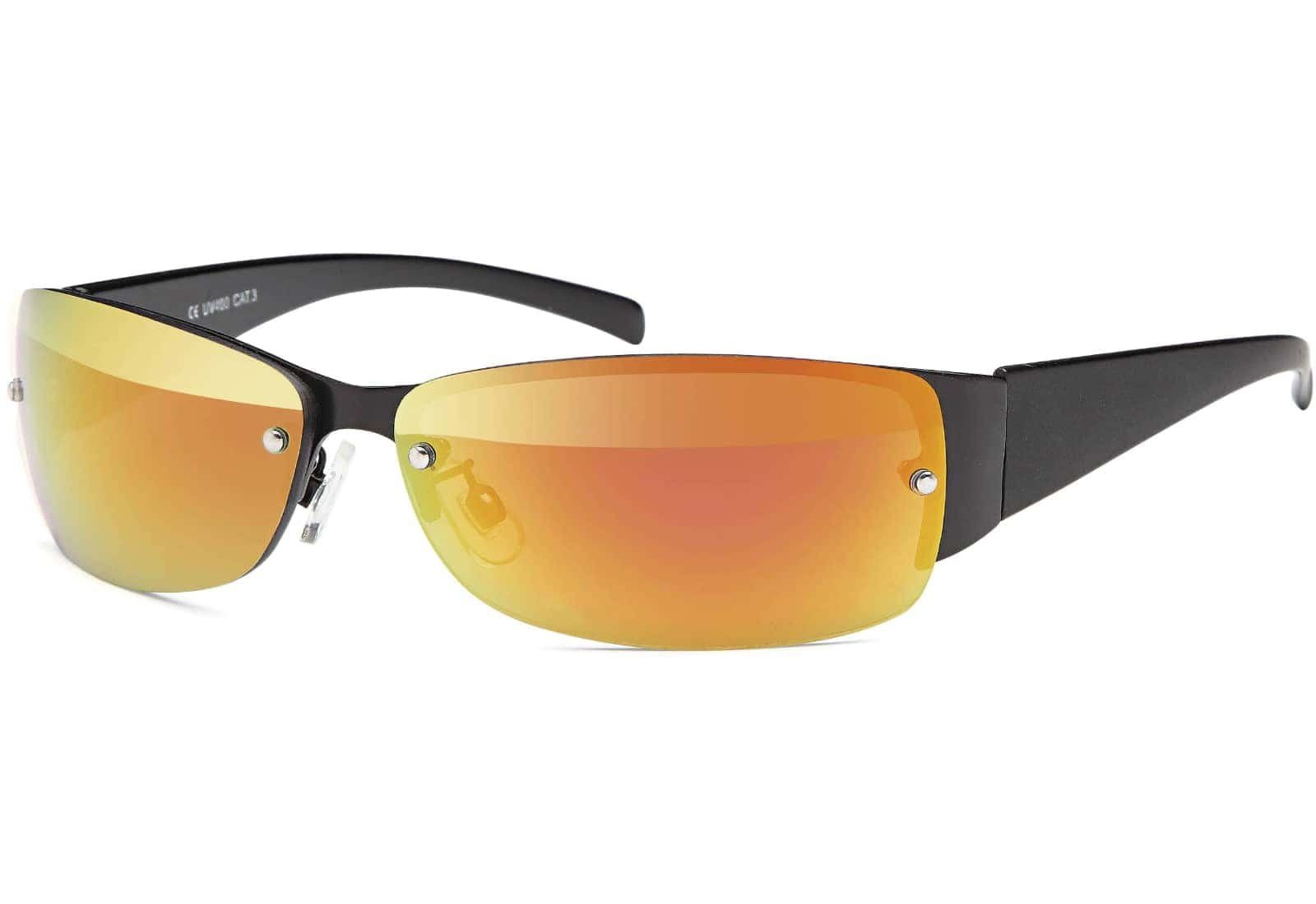 BEZLIT Eyewear Pilotenbrille Herren Sonnenbrille Sportlich (1-St) mit schwarzen Linsen Rot verspiegelt