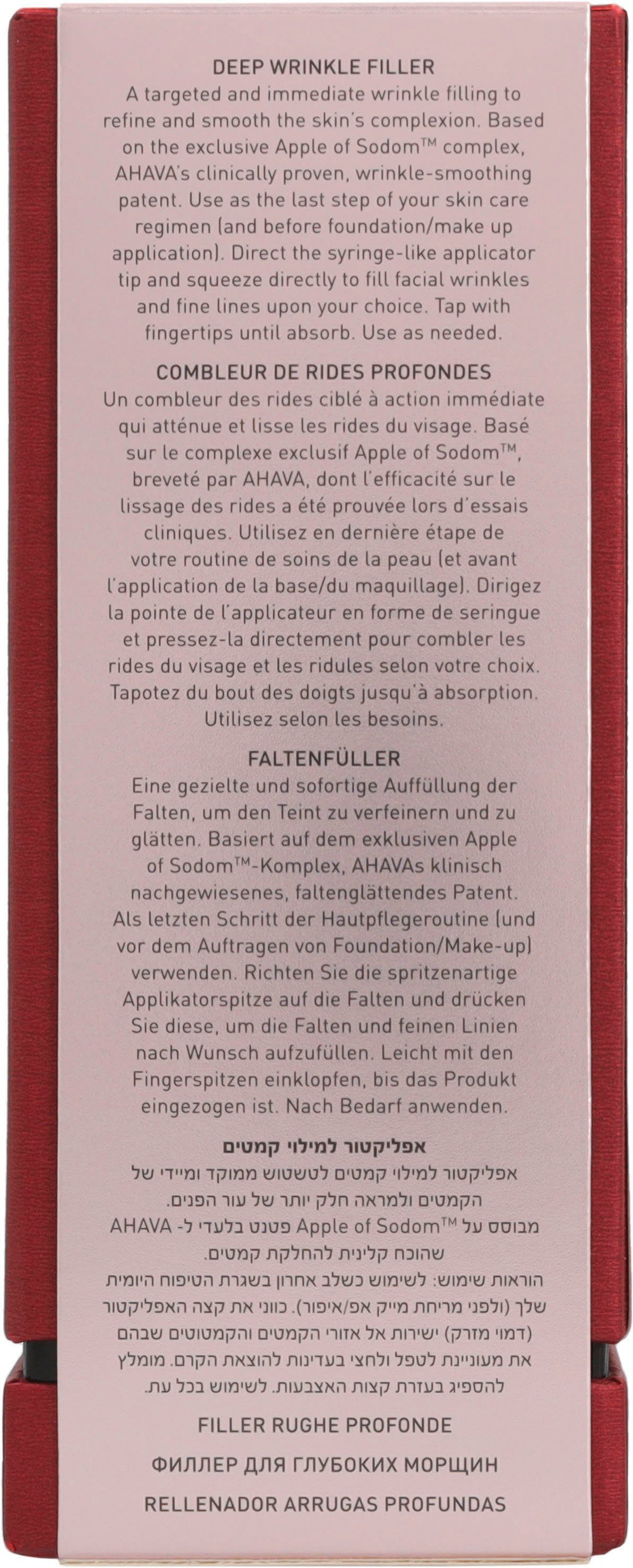 AHAVA Gesichtspflege Apple Of Sodom Deep Wrinkle Filler, Glättet die Haut und sorgt für Rückgang von kleinen Fältchen.