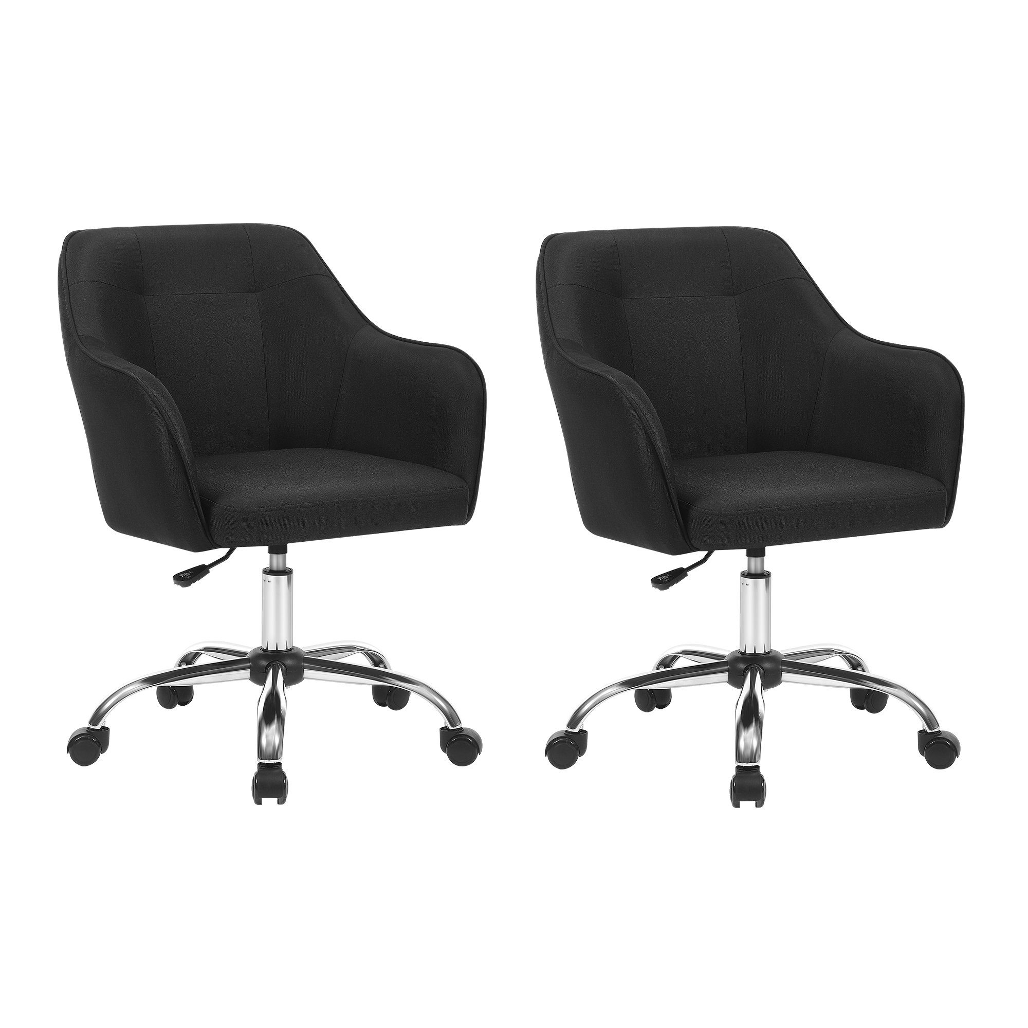 SONGMICS Bürostuhl (2 St), höhenverstellbar, atmungsaktiv, Baumwoll-Leinen- günstig online kaufen