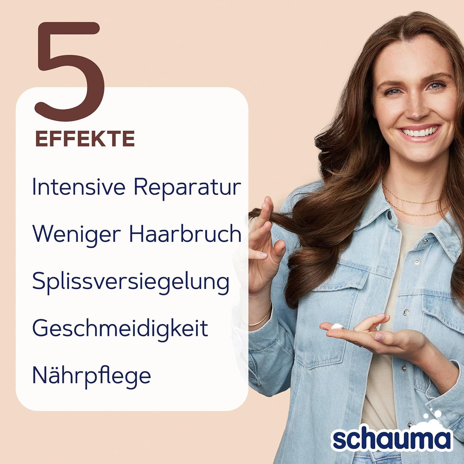 Schauma Haarshampoo 5&5 Kur Reparierend 300ml & Shampoo Repair 400ml, 2-tlg., Splissversiegelung, repariert, weniger Haarbruch