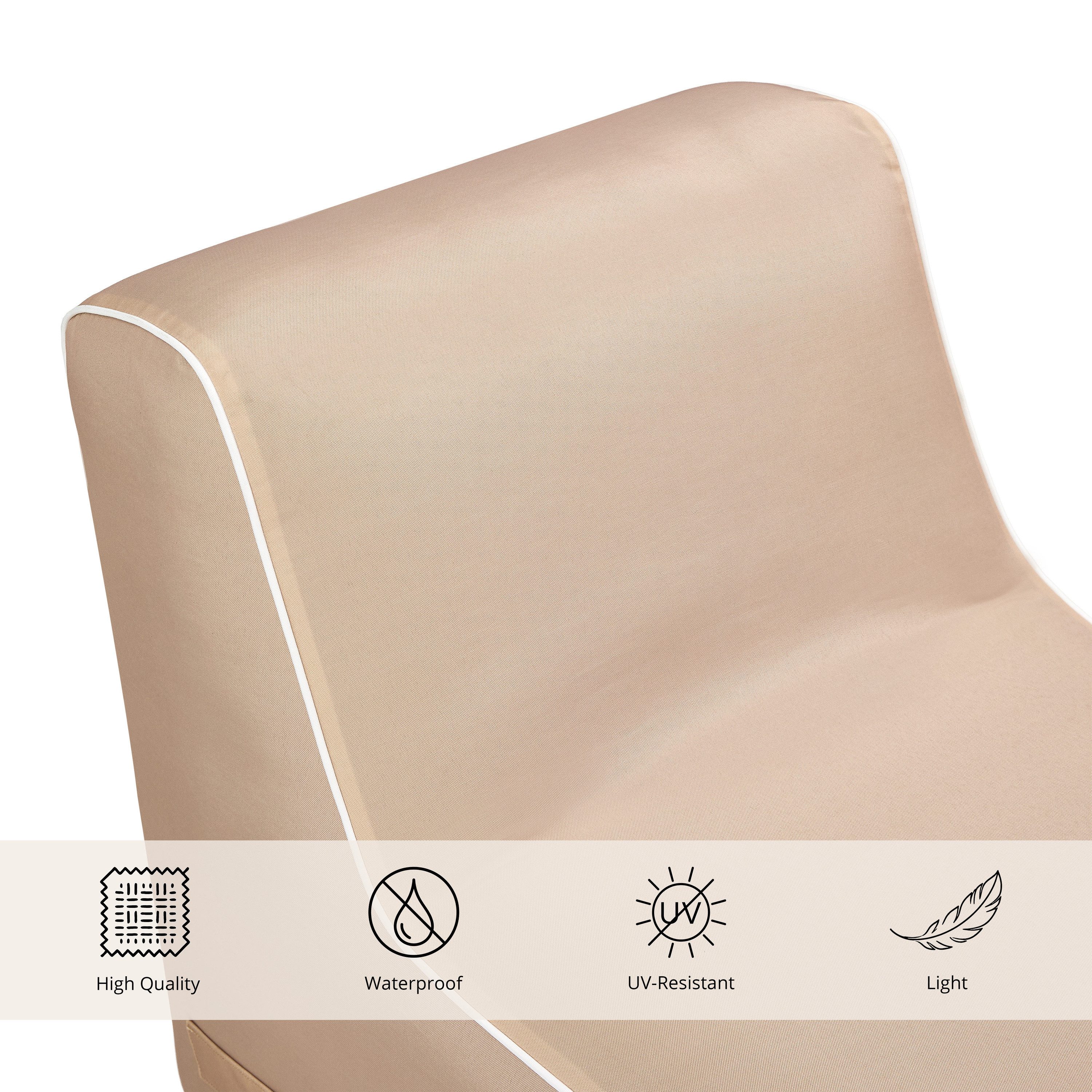 hjh LIVING Sitzsack Luftsofa Sitzolo Air Stoff, Luftsofa Outdoor Sitzsack inkl. Fußpumpe, Wasser- & UV-beständig