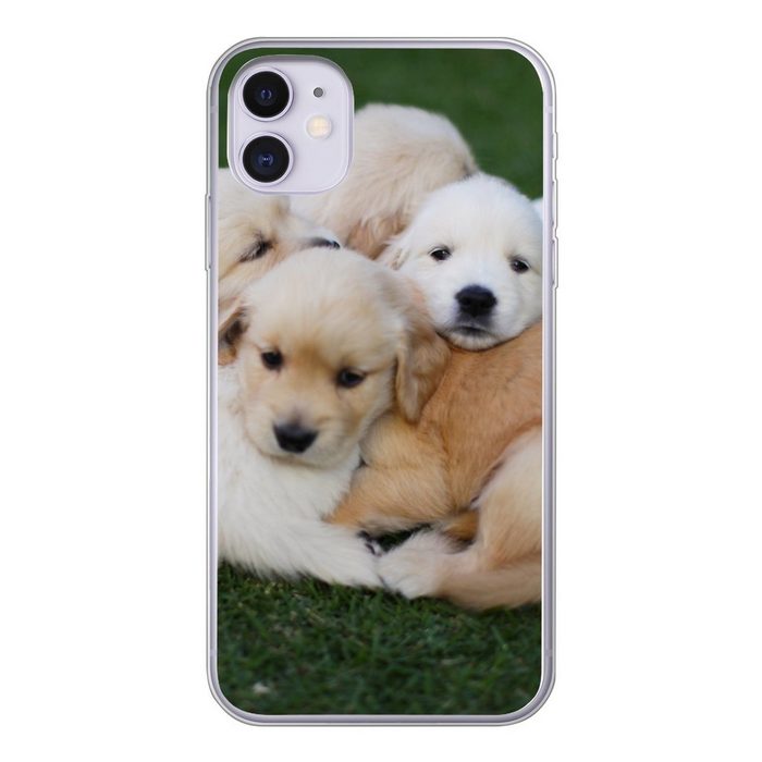 MuchoWow Handyhülle Tiere - Welpen - Hunde Handyhülle Apple iPhone 11 Smartphone-Bumper Print Handy