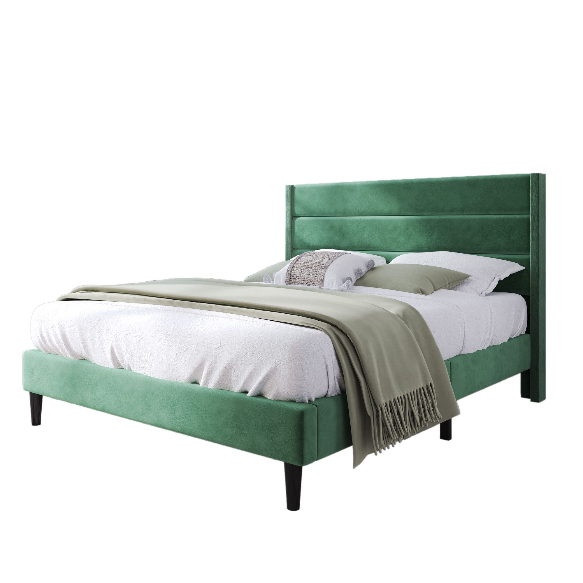 Flieks Polsterbett, Holzbett Doppelbett mit Lattenrost günstig online kaufen