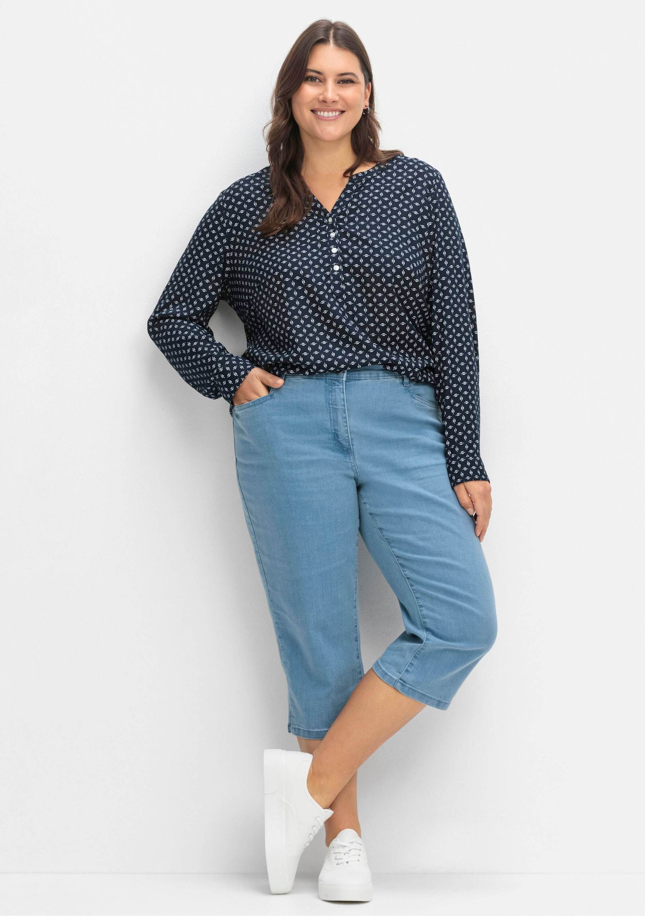 Sieh an! Jeansshorts Capri-Jeans komfortabel