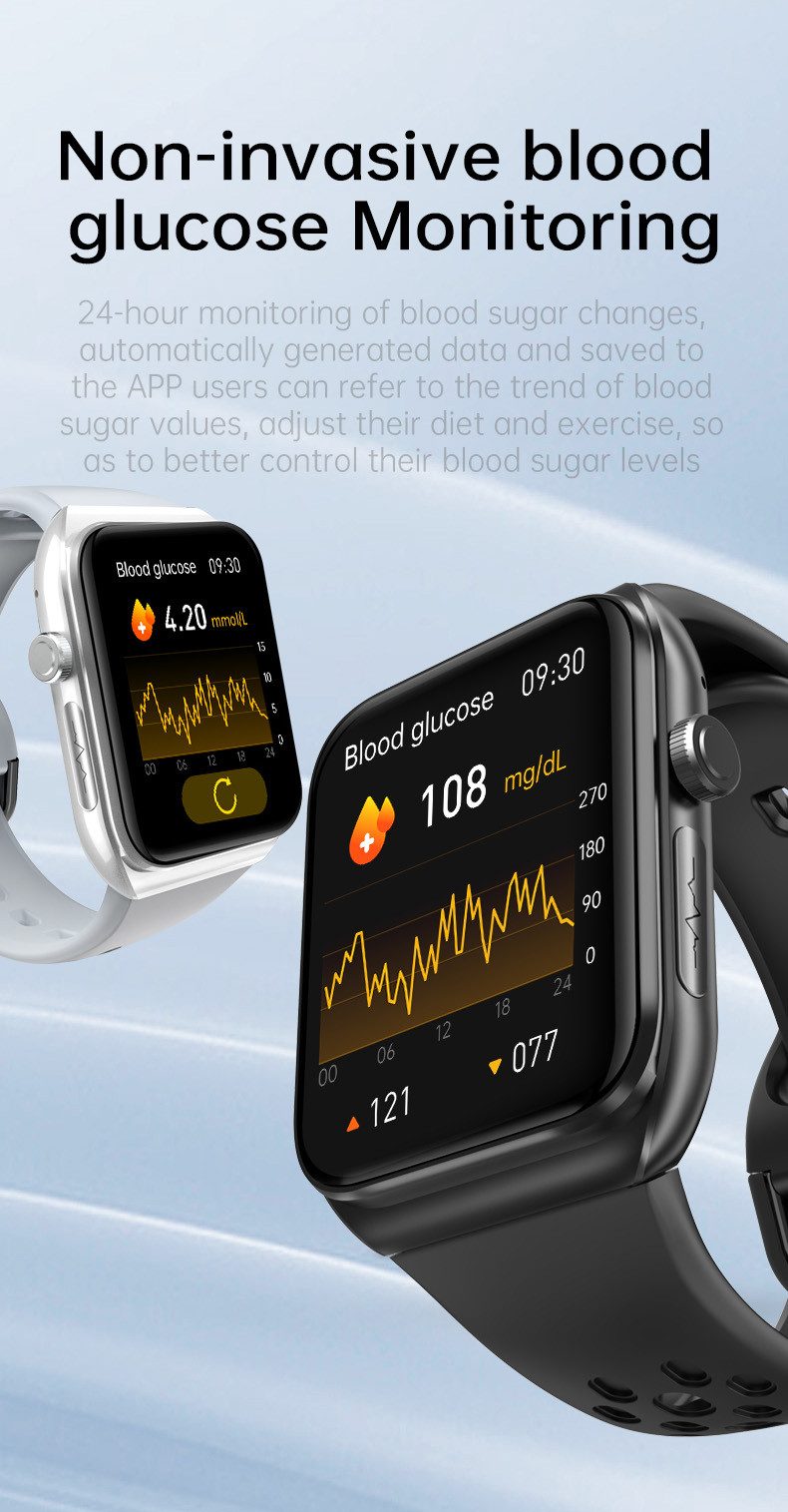 Zevelora Herren’s und Damen's IP65 Wasserdicht Fitness-Tracker Smartwatch (1.81 Zoll, Android / iOS), mit ECG Blutdruck Blutsauerstoff Schrittzähler Bluetooth-Anruffunktion