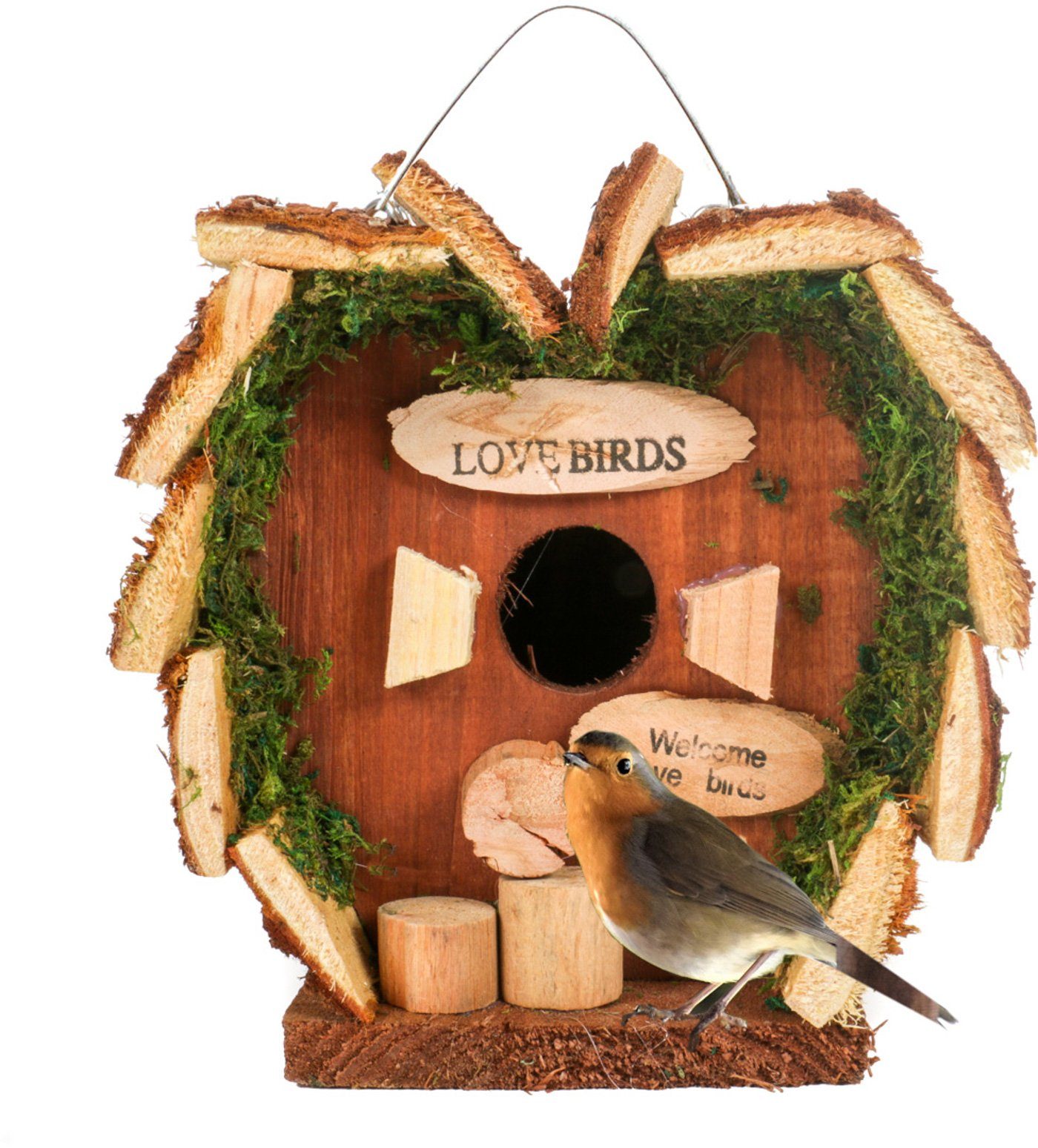 Bubble-Store Vogelhaus »Vogel Nistkasten aus Holz, dekoratives  Vogelhäusch«, Nistplatz für Vögel in Herzform mit Metallring zum Aufhängen  online kaufen | OTTO