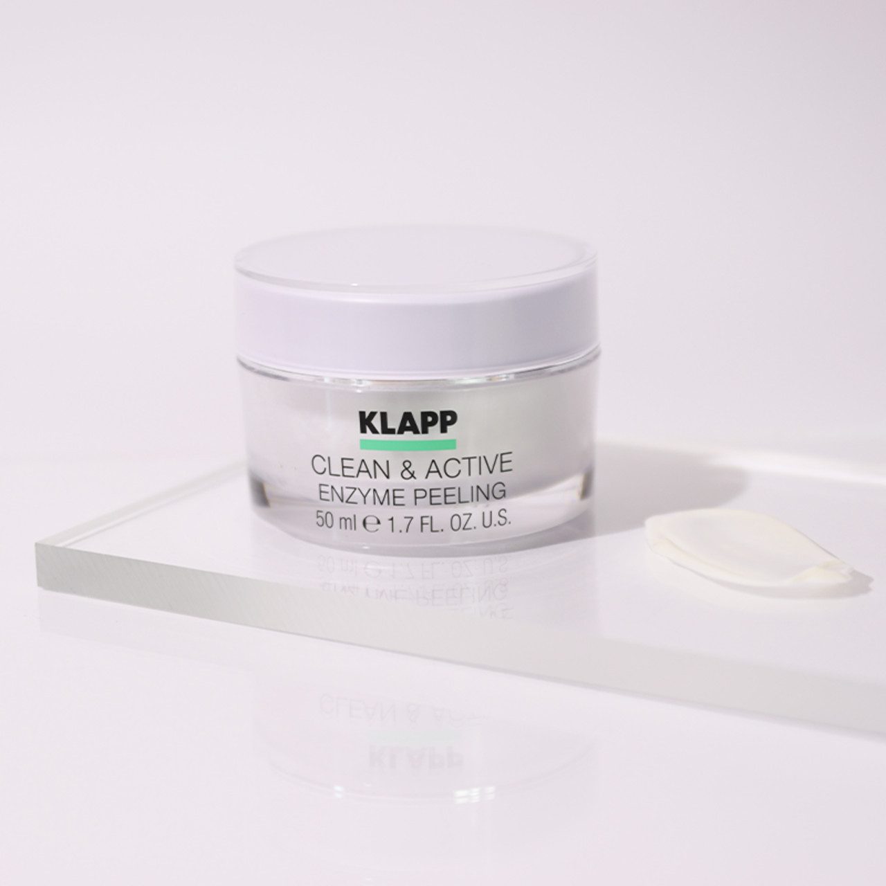 Klapp Cosmetics Gesichtspflege Clean & Active Enzyme Peeling, sanftes Peeling für alle Hauttypen, Gesichtspeeling zur effektiven Reinigung der Haut