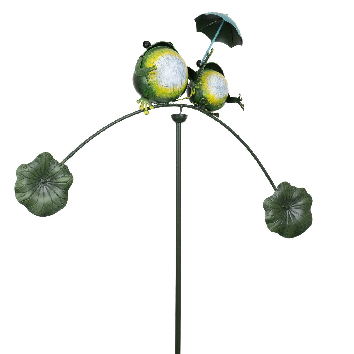 Gartenstecker Gartenstecker Frösche mit Schirm 150 cm Metall Deko