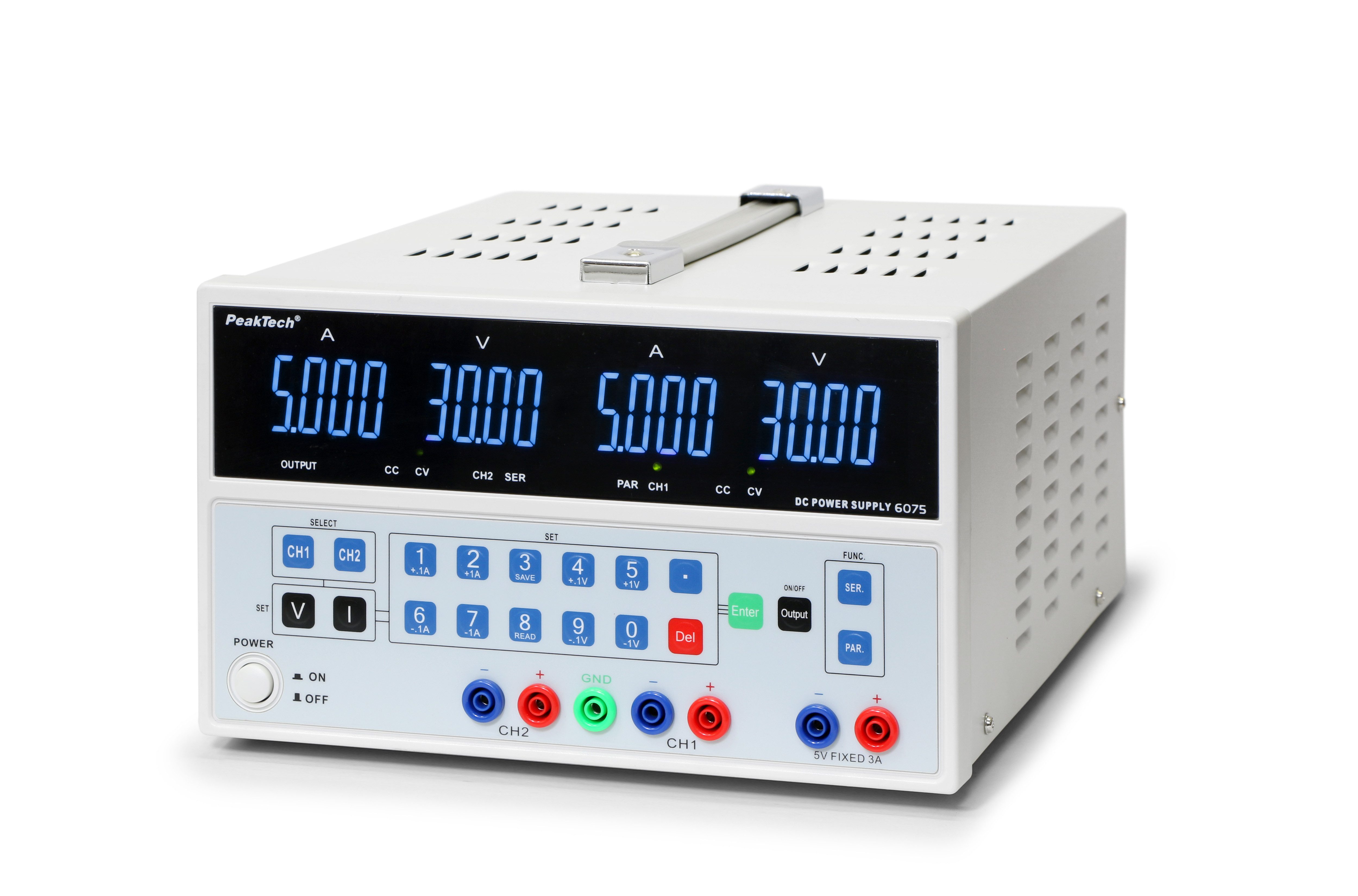 PeakTech 30 V 5 A Linear geregeltes Labornetzteil 0–30 V/5 A Labor-Netzteil