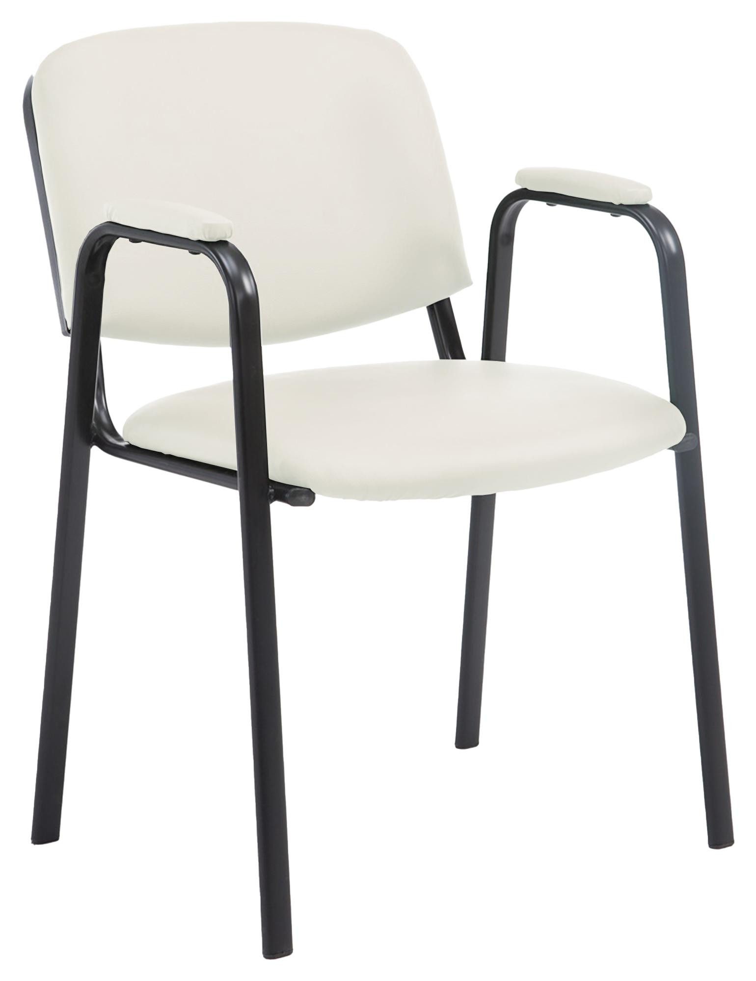 furnicato Besucherstuhl Stapelstuhl Ken Pro 79x53x55 cm creme (1 St)