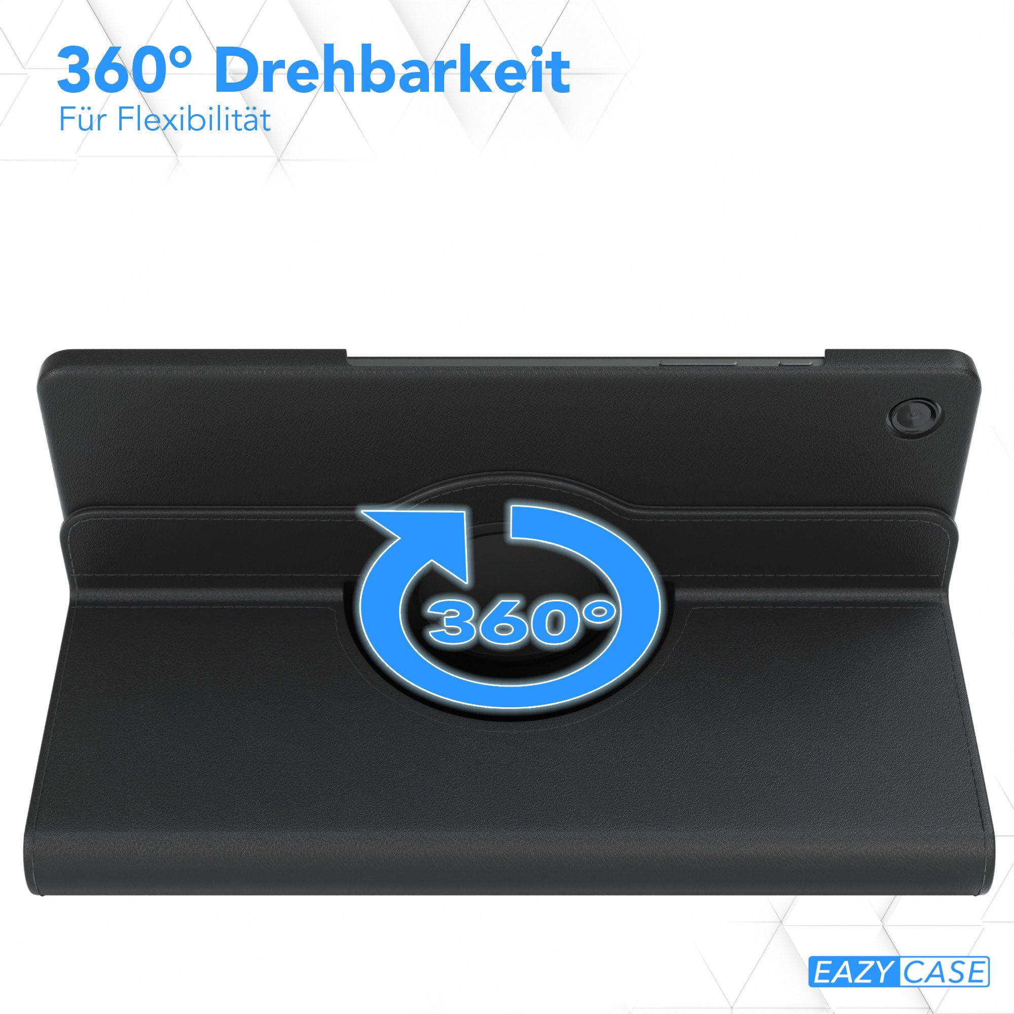 EAZY CASE Tablet-Hülle Rotation Case für Galaxy Tab A9 Plus Rotationcase 11 Zoll, Hülle 360° drehbar mit Standfunktion Etui Anti-Kratz Tasche Schwarz – Bild 3 von 5