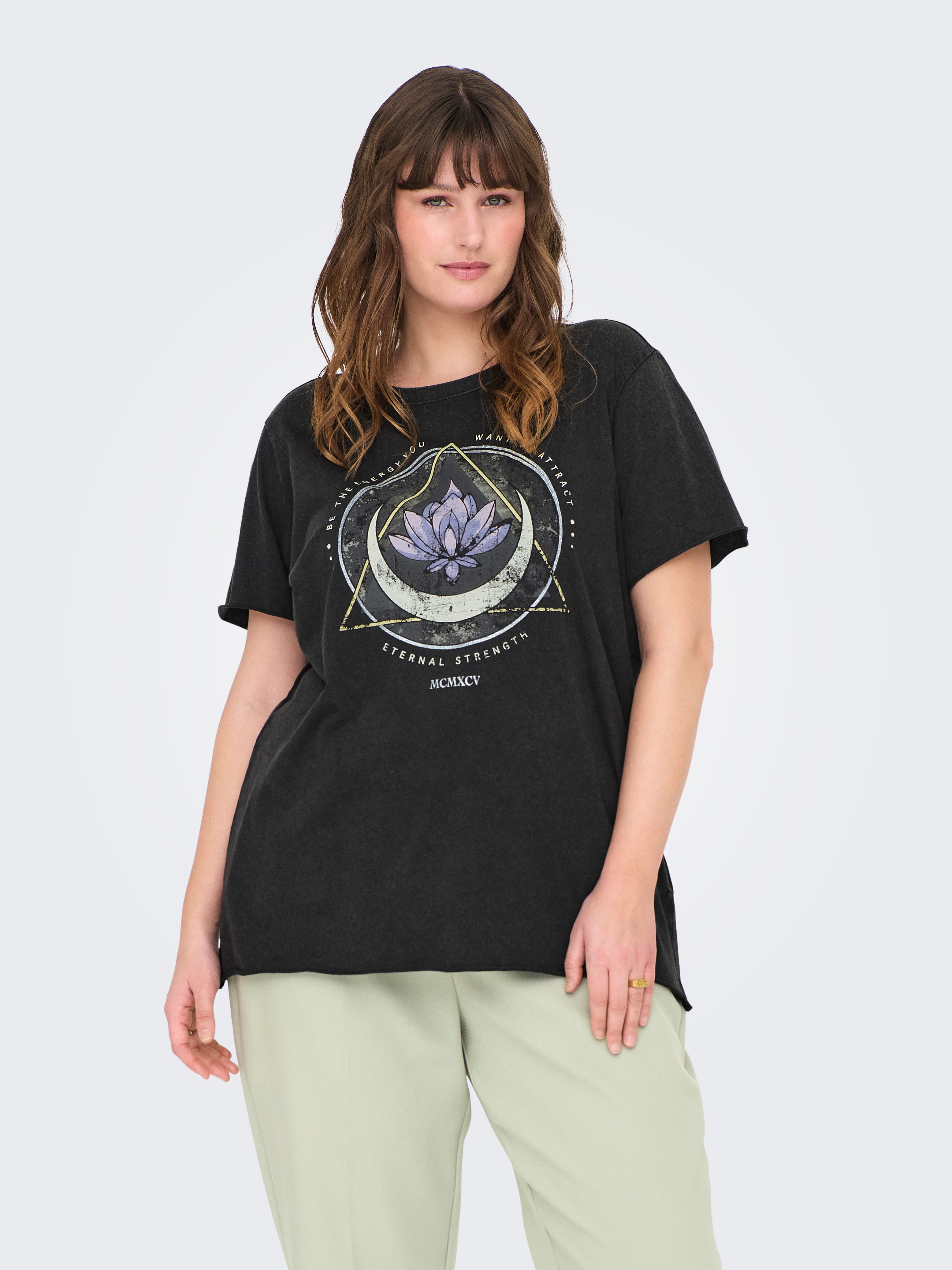 ONLY CARMAKOMA Kurzarmshirt CARMIKO LIFE WASHED günstig online kaufen