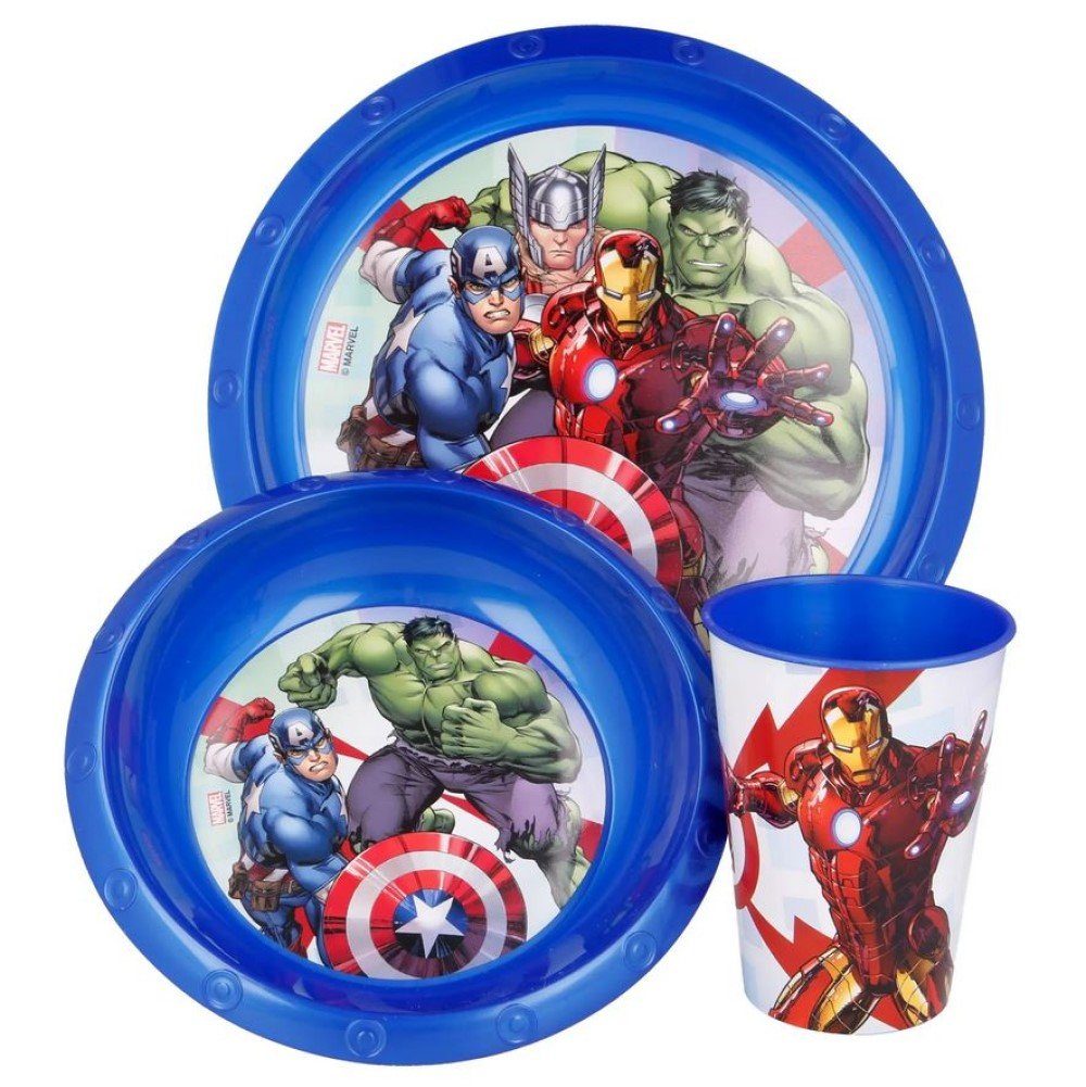 Teller Schale Kindergeschirr Kindergeschirr-Set Stor Becher Avengers Schüssel Marvel Tasse Set