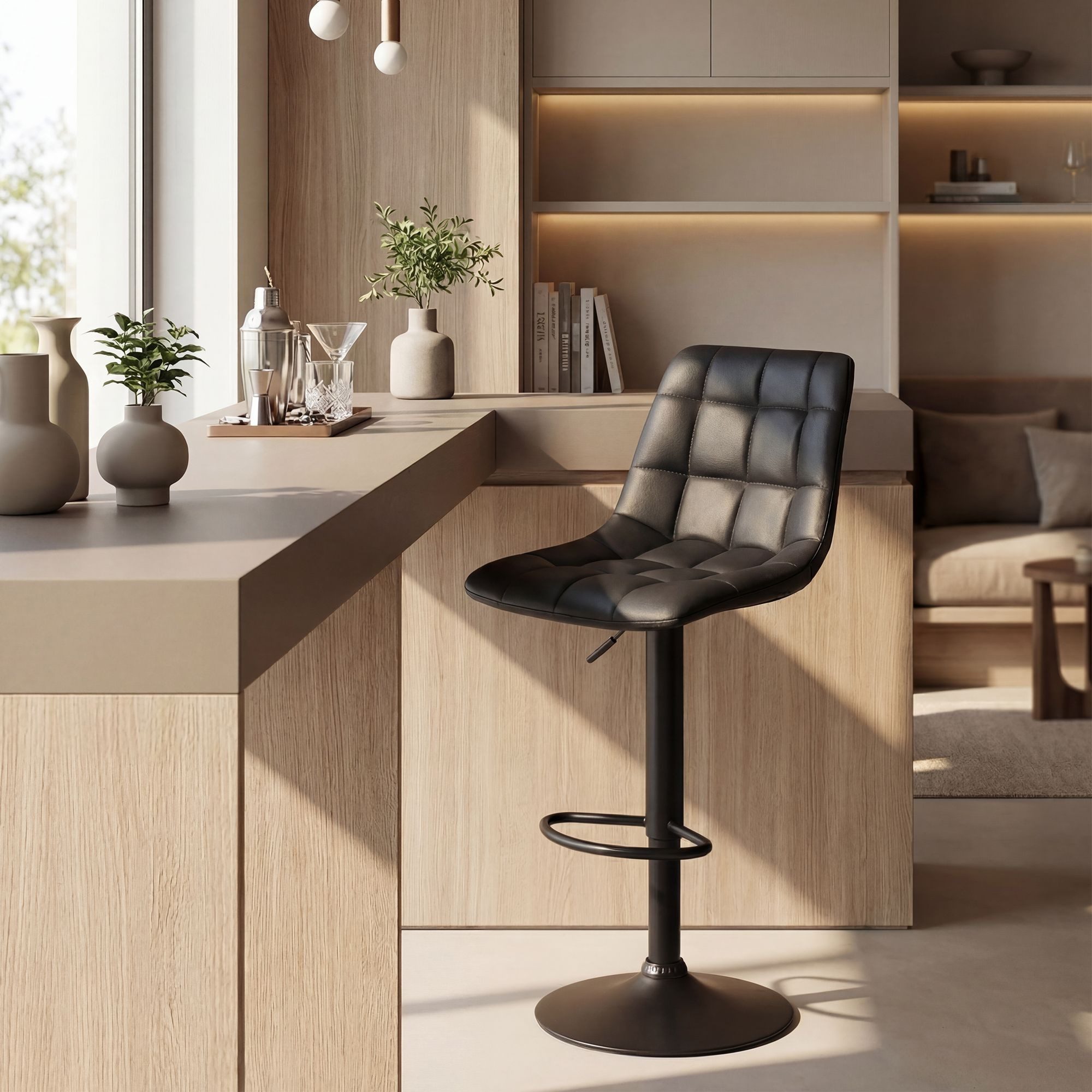 CLP Barhocker Mapun (1er, 1 St., 1er), höhenverstellbar, Bodenschoner