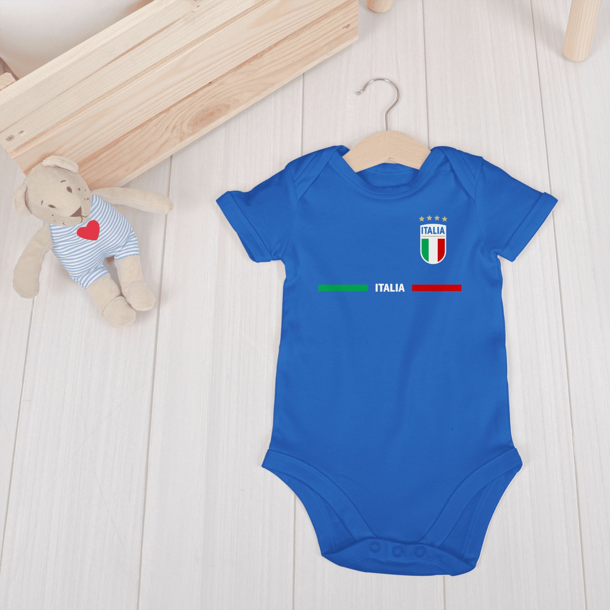 Shirtracer Shirtbody Italien Trikot Wappen, Italia mit Stolz, Italienisches Fan-Motiv 2026 Fussball WM Fanartikel Baby